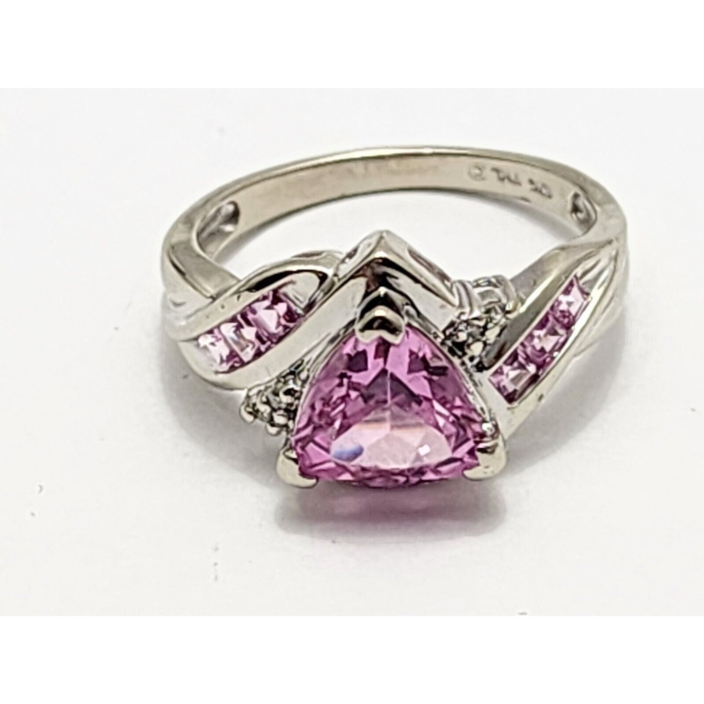 10K White Gold Tourmaline & Diamond Ring