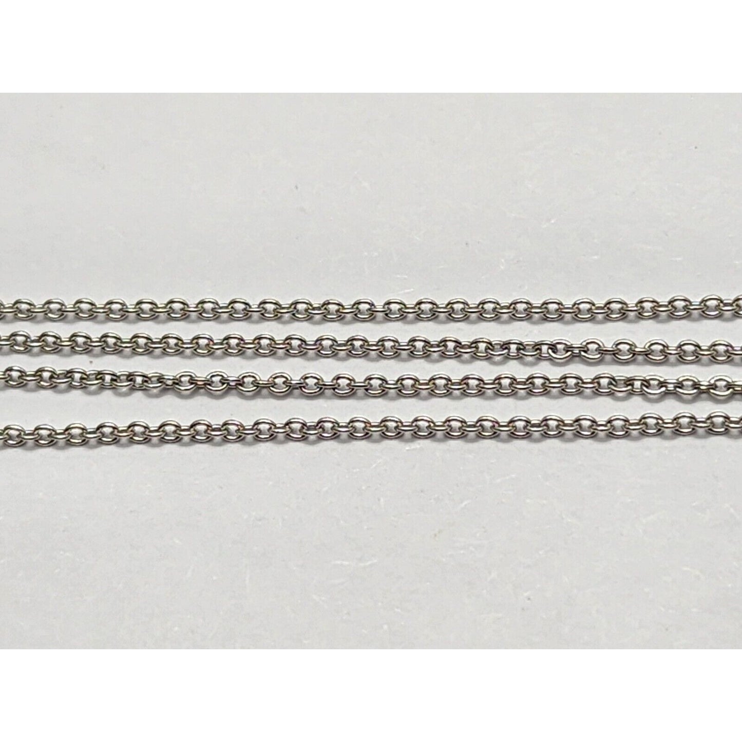 14K White Gold Choker Link Chain Necklace