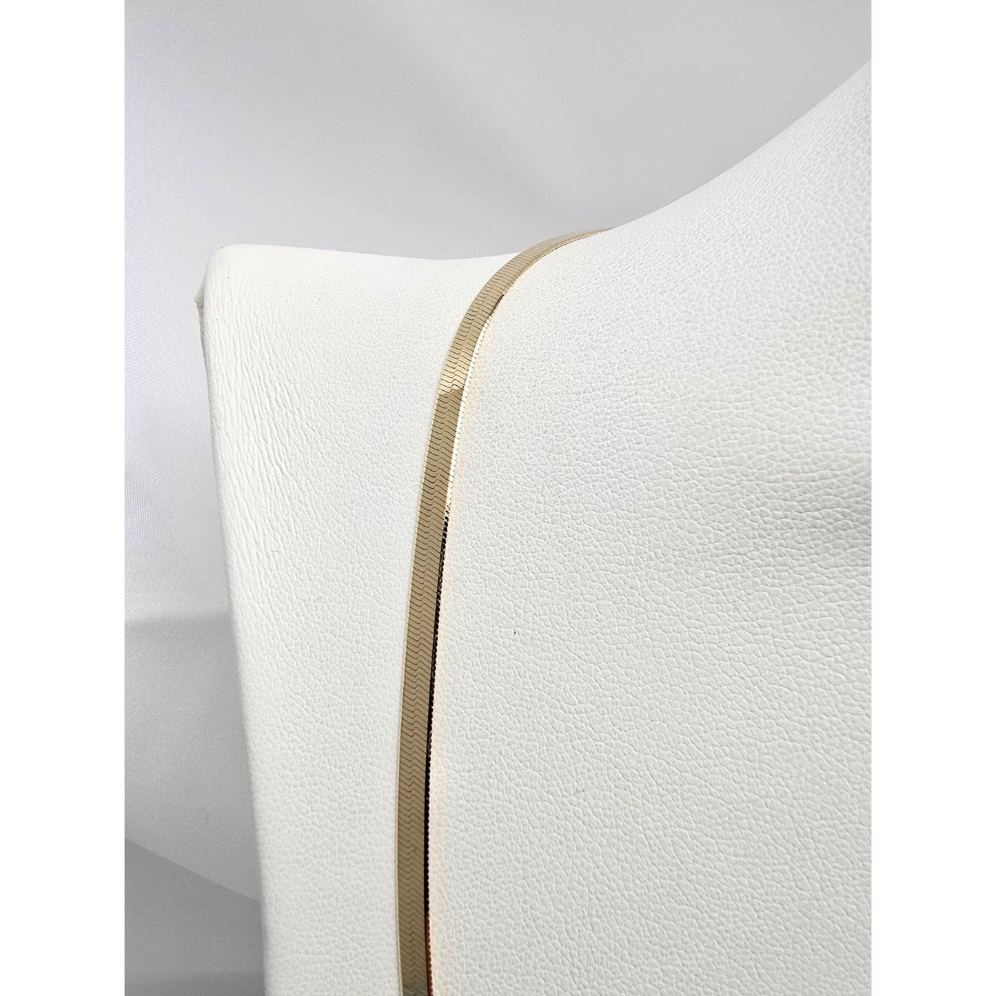 14K Yellow Gold Herringbone Chain Necklace