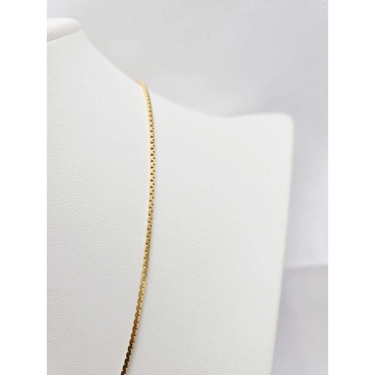18K Yellow Gold Boxed Serpentine Link Chain Necklace