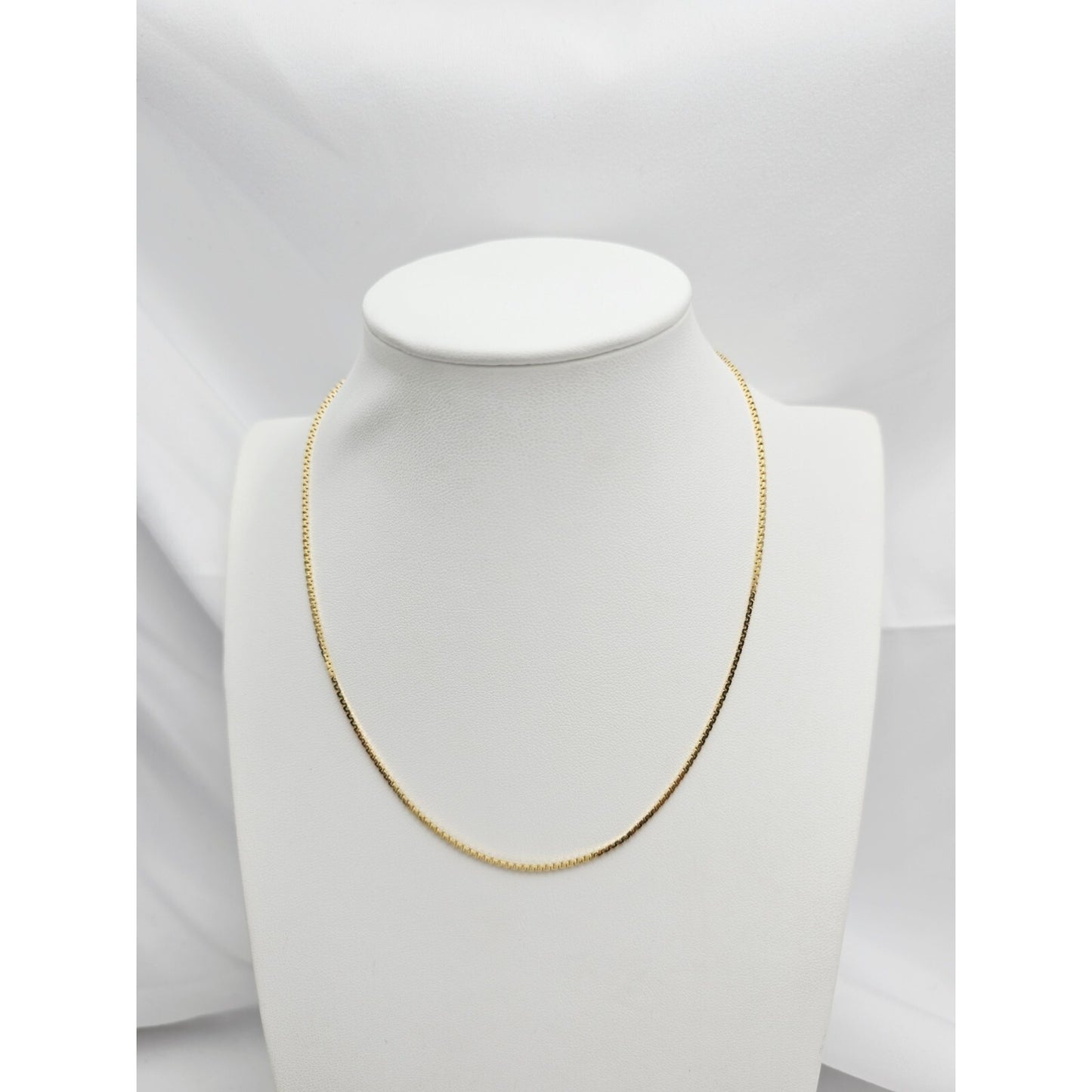 18K Yellow Gold Boxed Serpentine Link Chain Necklace