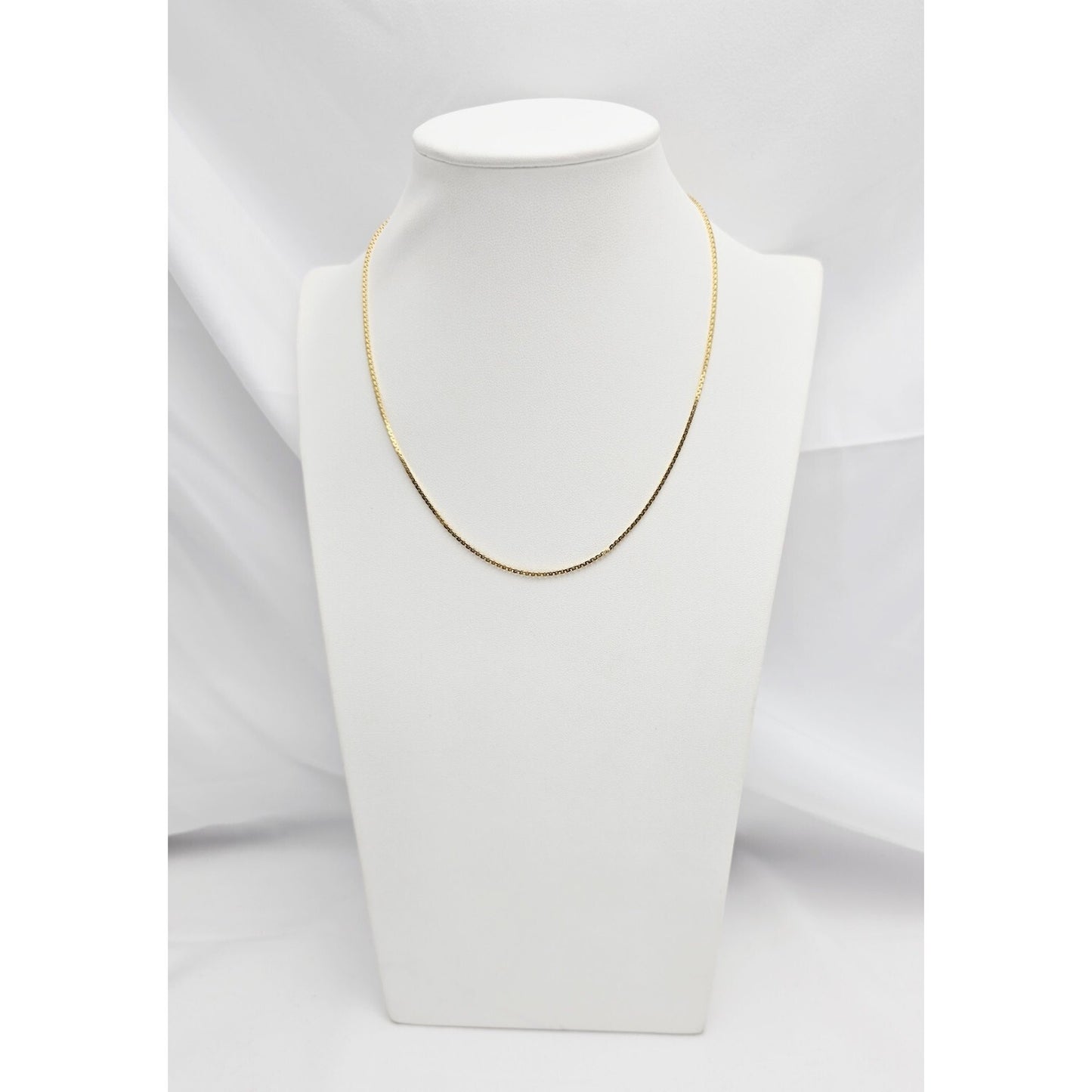 18K Yellow Gold Boxed Serpentine Link Chain Necklace