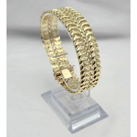 10K Yellow Gold Custom Link Bracelet