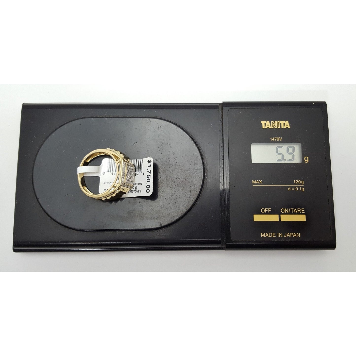 10K Yellow Gold Diamond Men's Ring