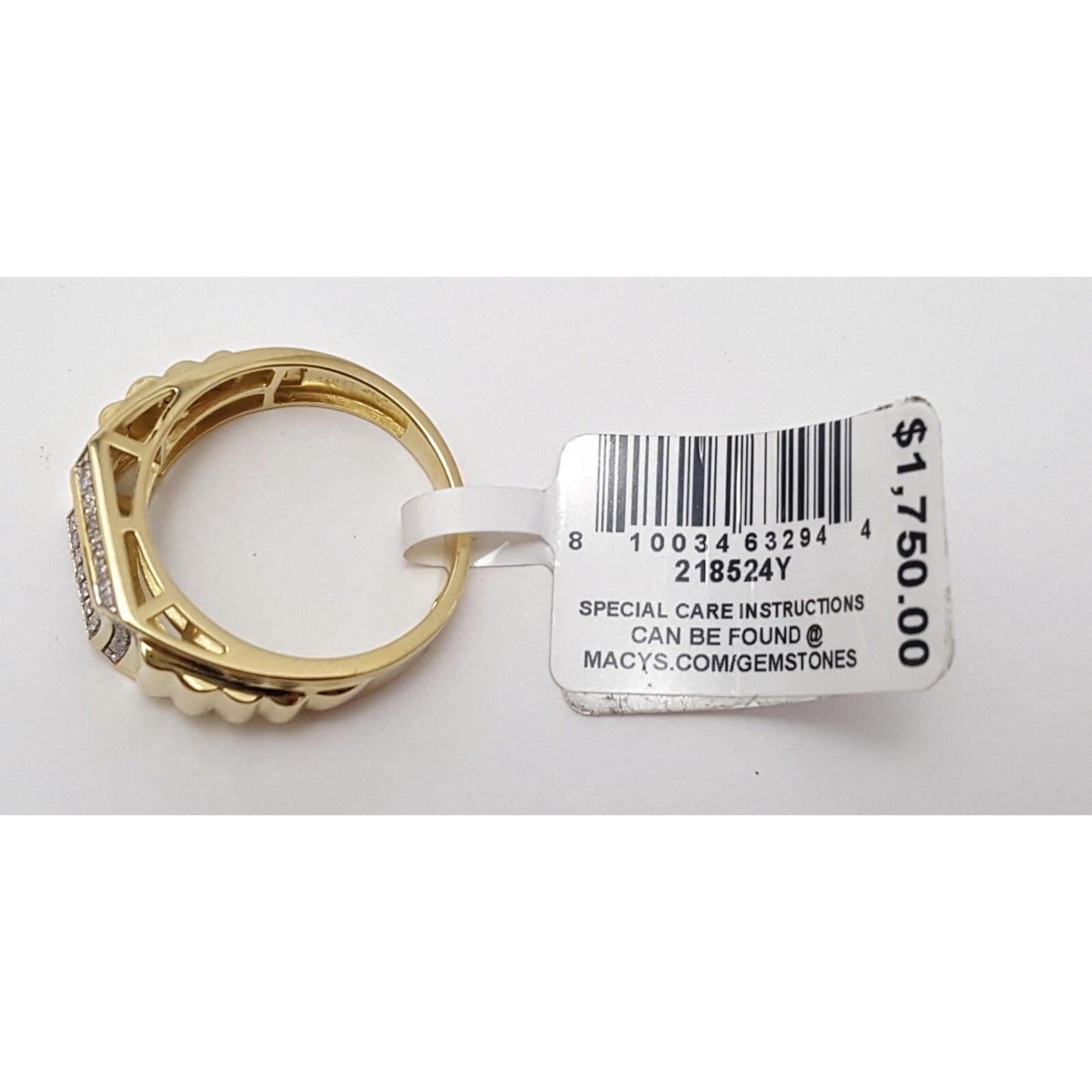 10K Yellow Gold Diamond Men's Ring