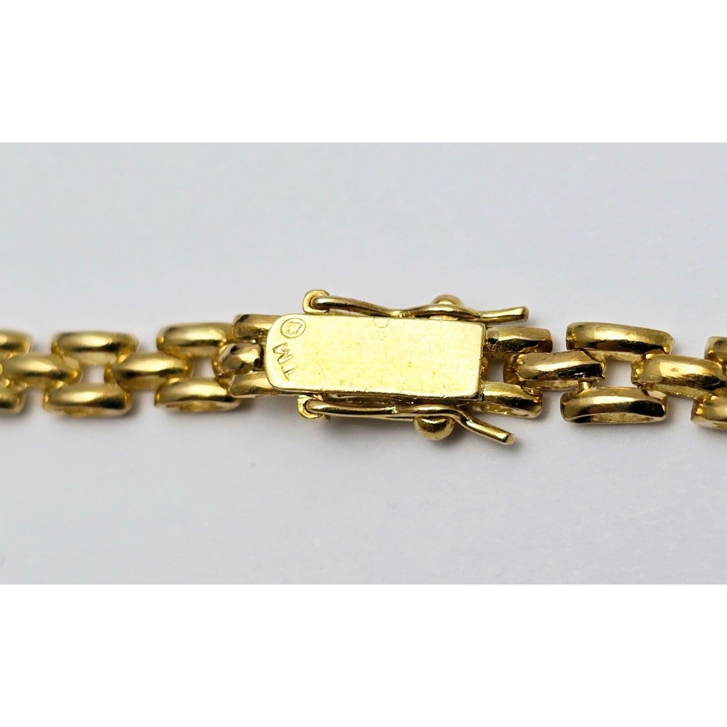 18K Yellow Gold Cabochon Sapphire & Diamond Link Chain Necklace