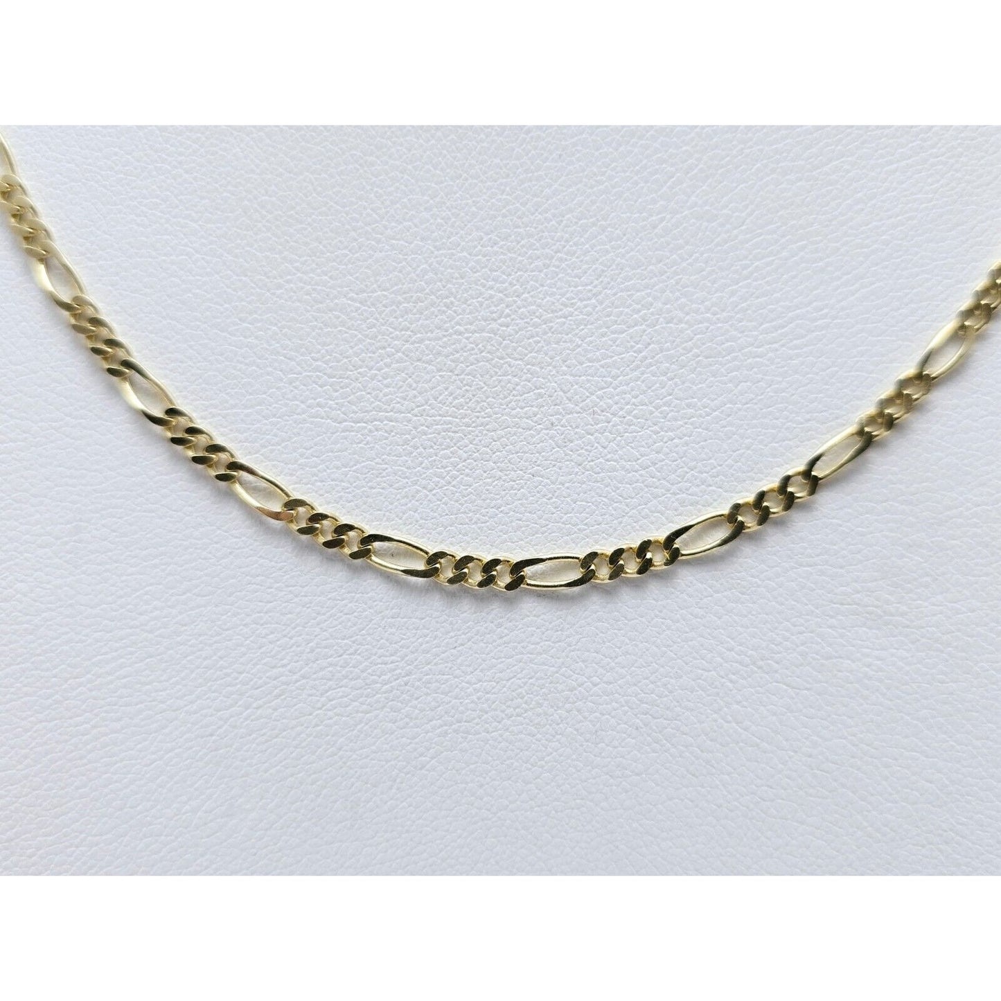 14K Yellow Gold Figaro Link Chain Necklace