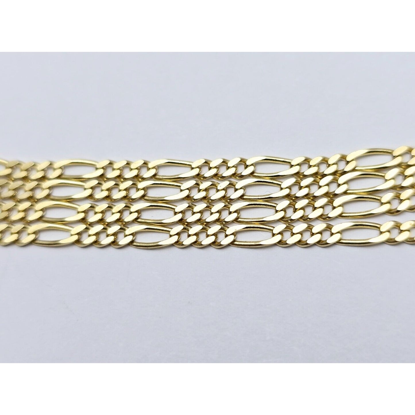 14K Yellow Gold Figaro Link Chain Necklace