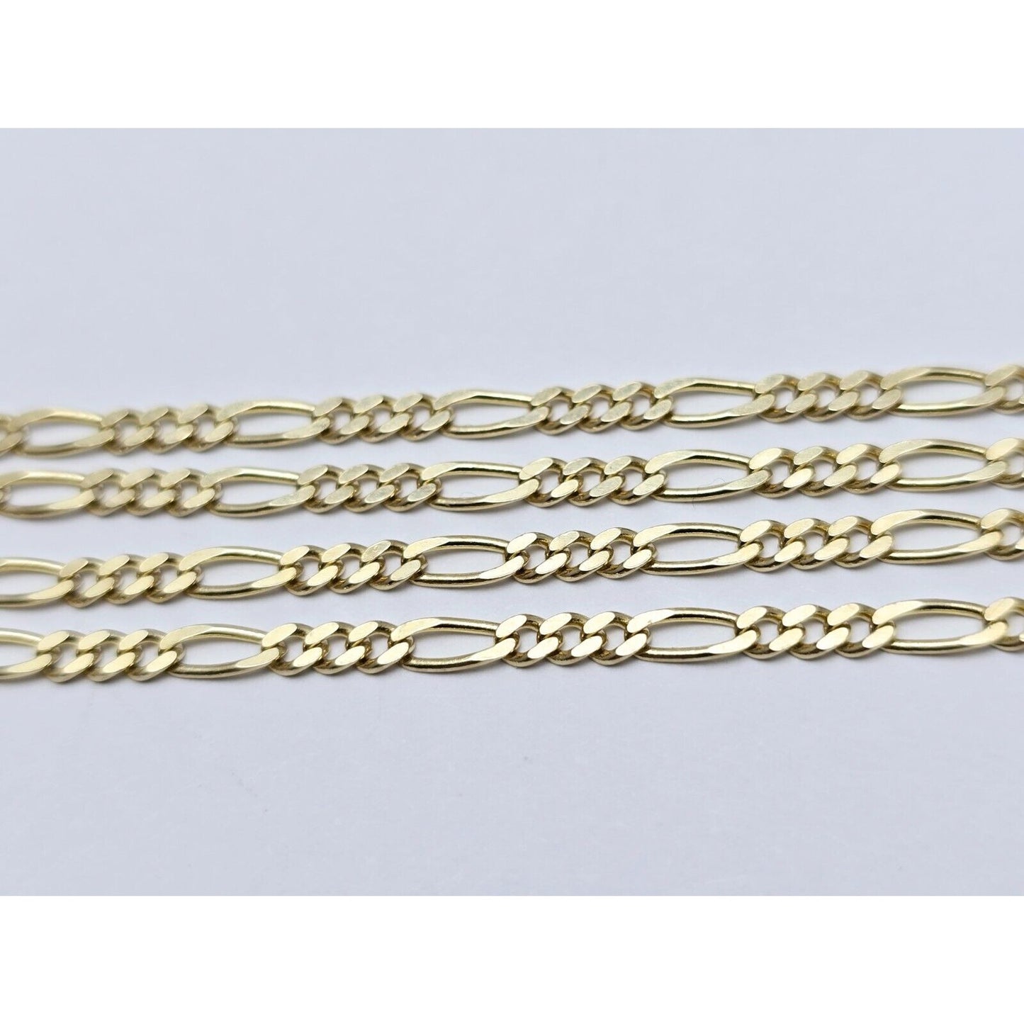 14K Yellow Gold Figaro Link Chain Necklace