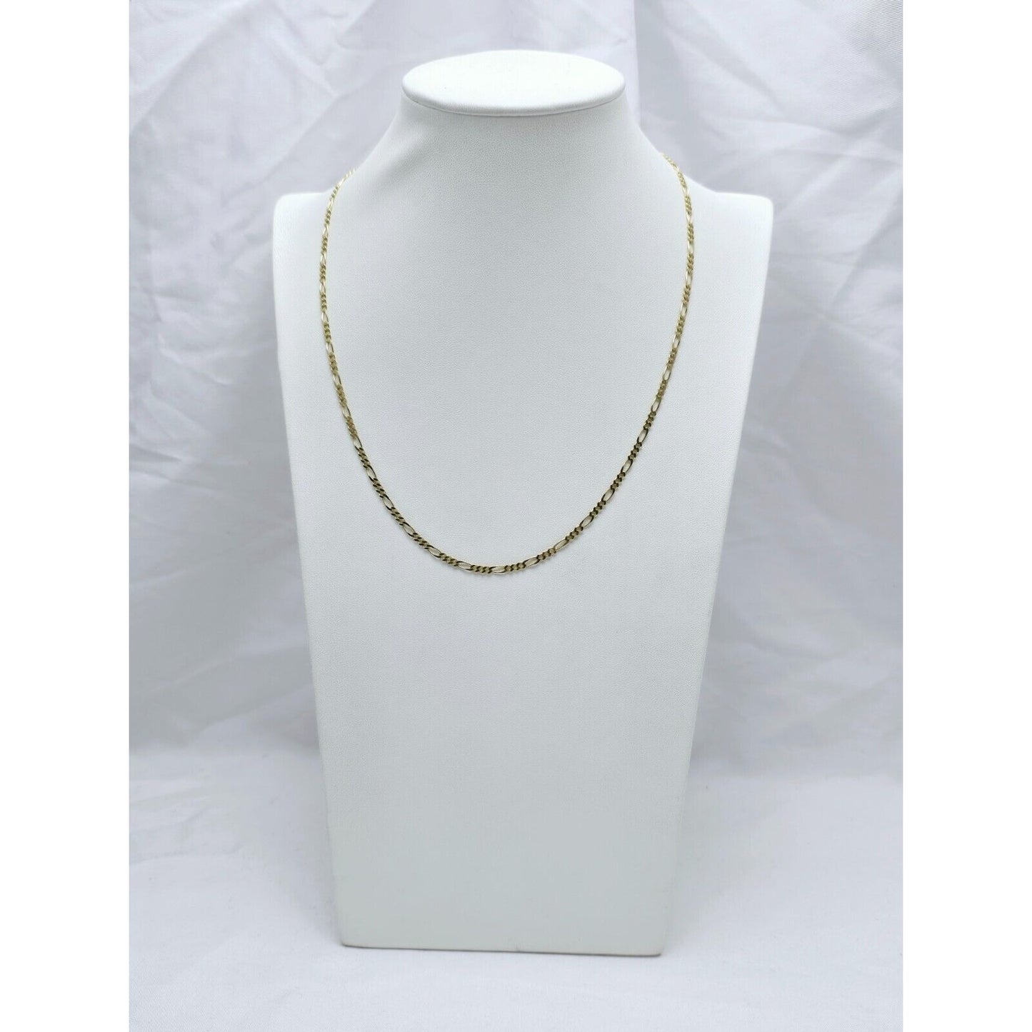 14K Yellow Gold Figaro Link Chain Necklace