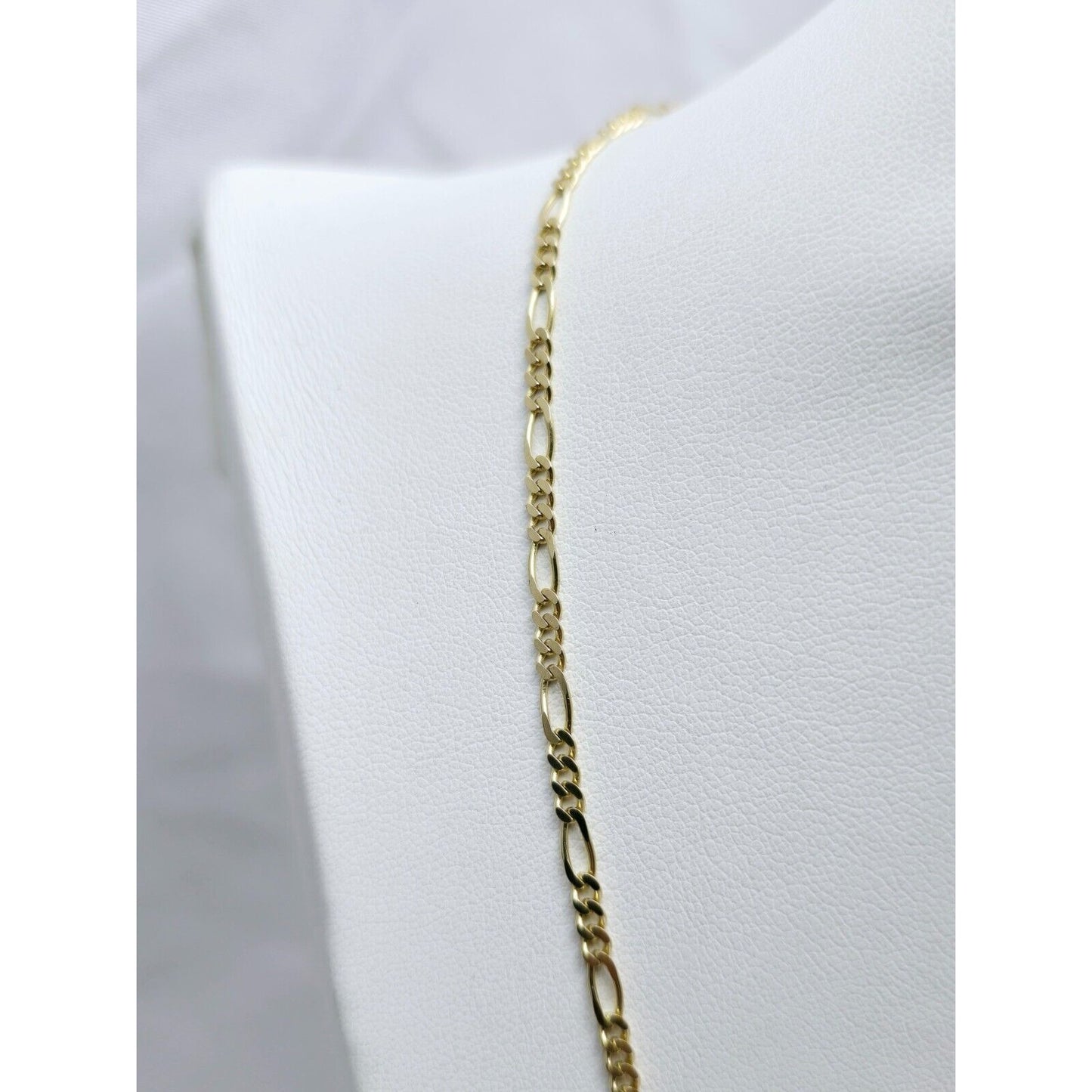 14K Yellow Gold Figaro Link Chain Necklace