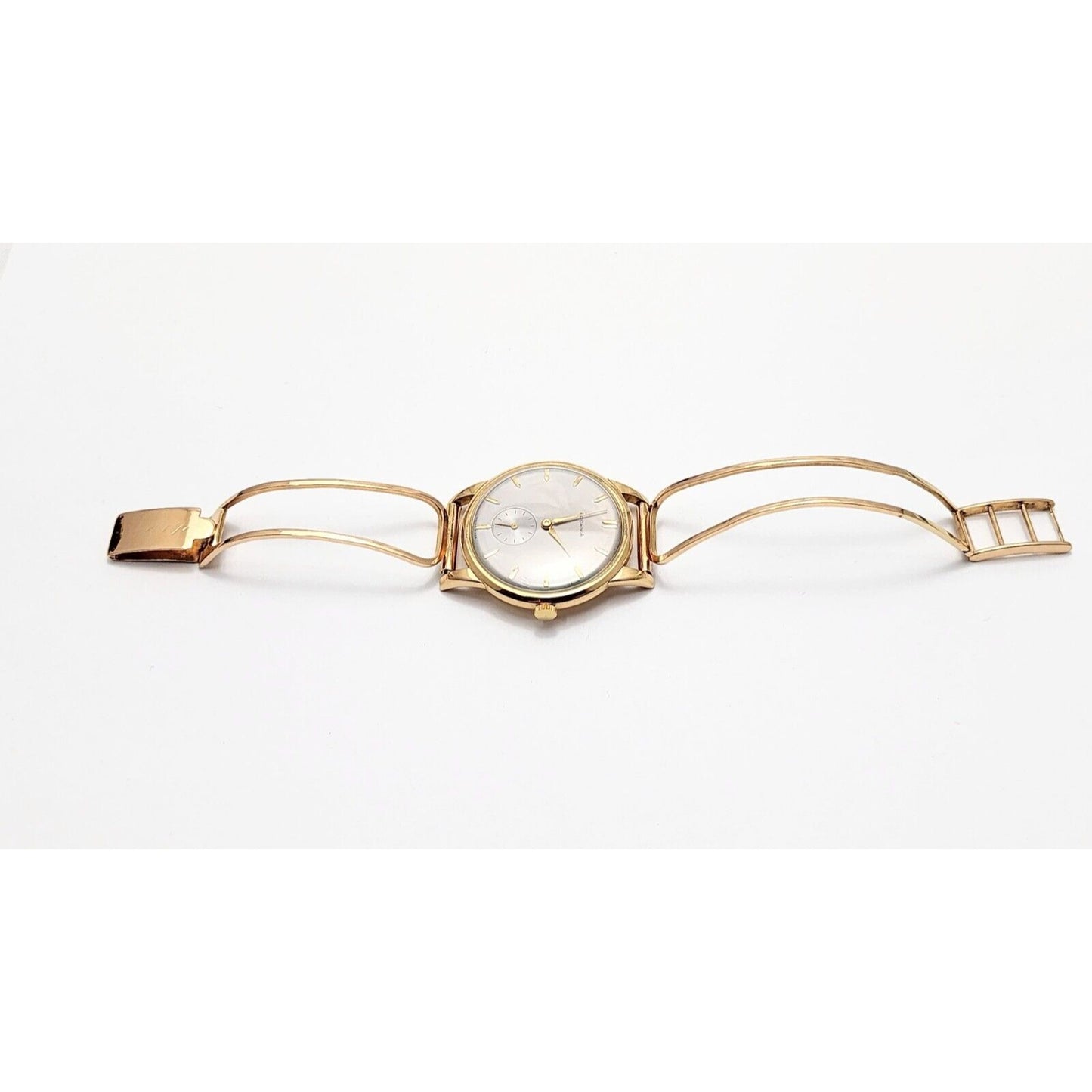 Vintage 1940s Rodania 18K Yellow Gold 35mm 17J Case # 127 Sub Dial Swiss Watch