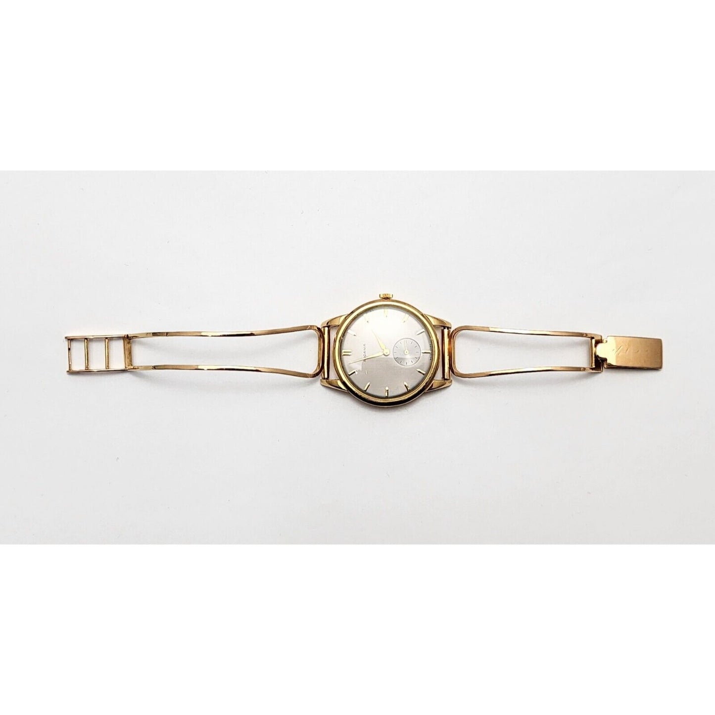 Vintage 1940s Rodania 18K Yellow Gold 35mm 17J Case # 127 Sub Dial Swiss Watch