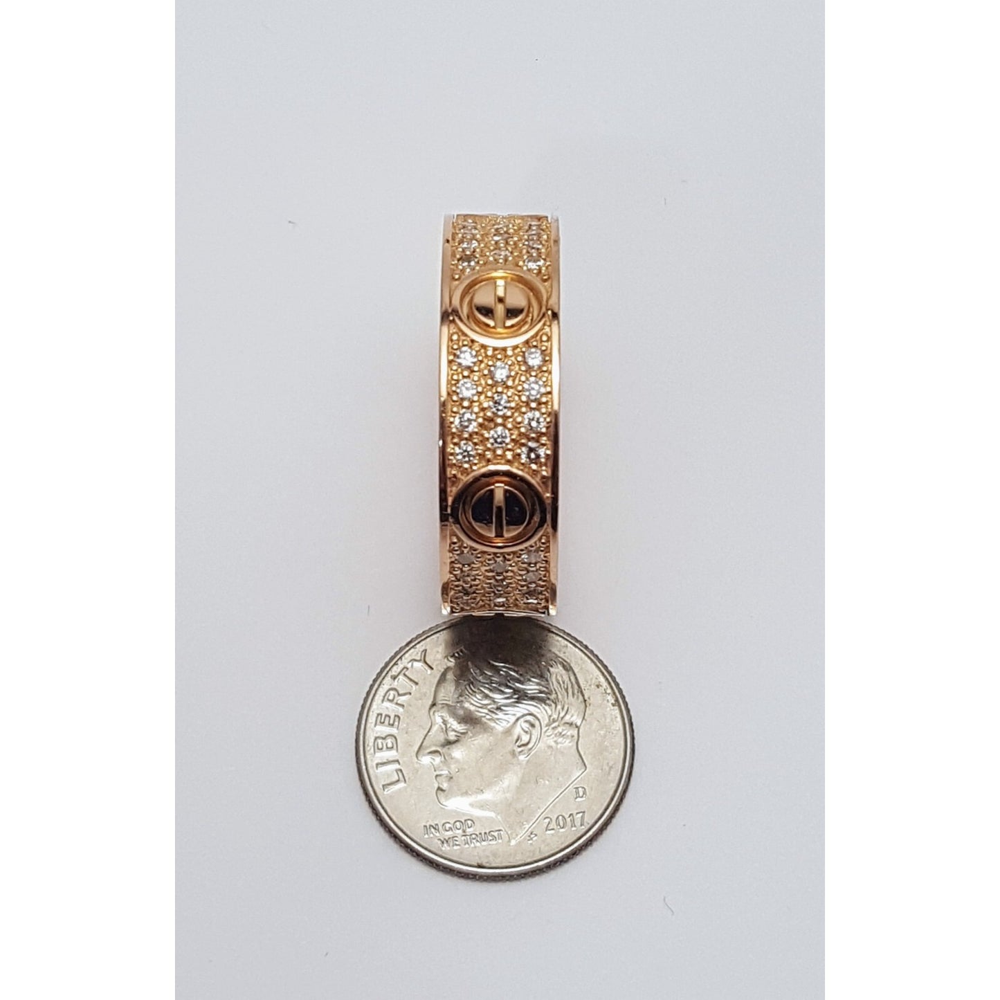 18K Rose Gold Diamond Wedding Ring Band