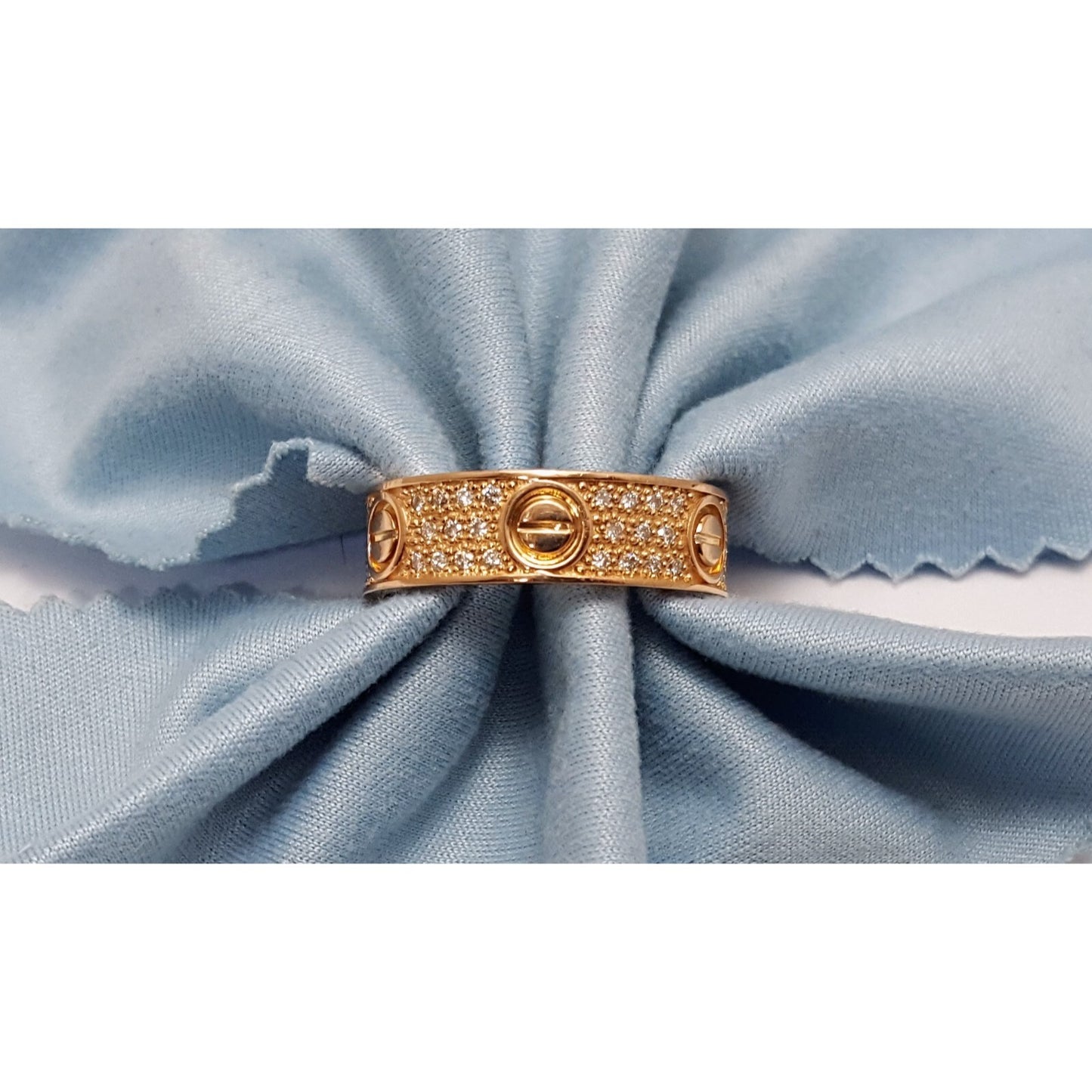 18K Rose Gold Diamond Wedding Ring Band
