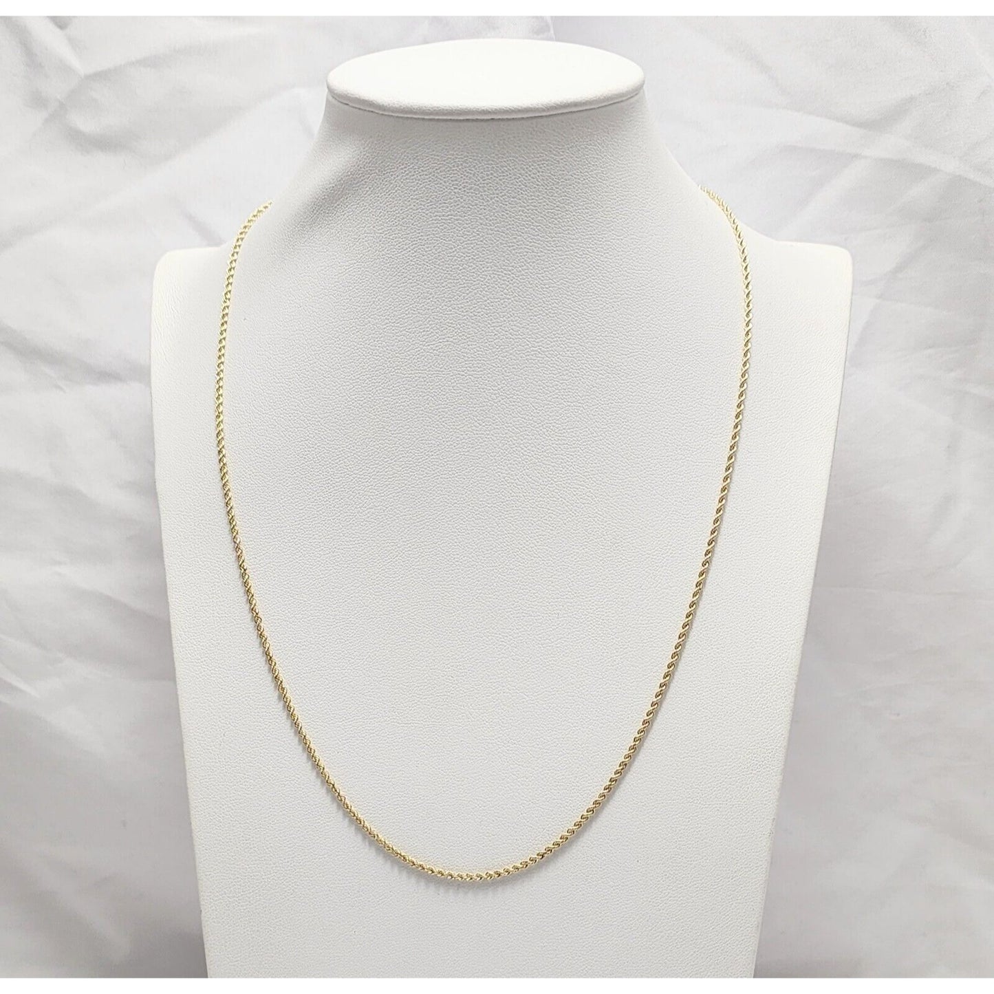 14K Yellow Gold Rope Chain Necklace