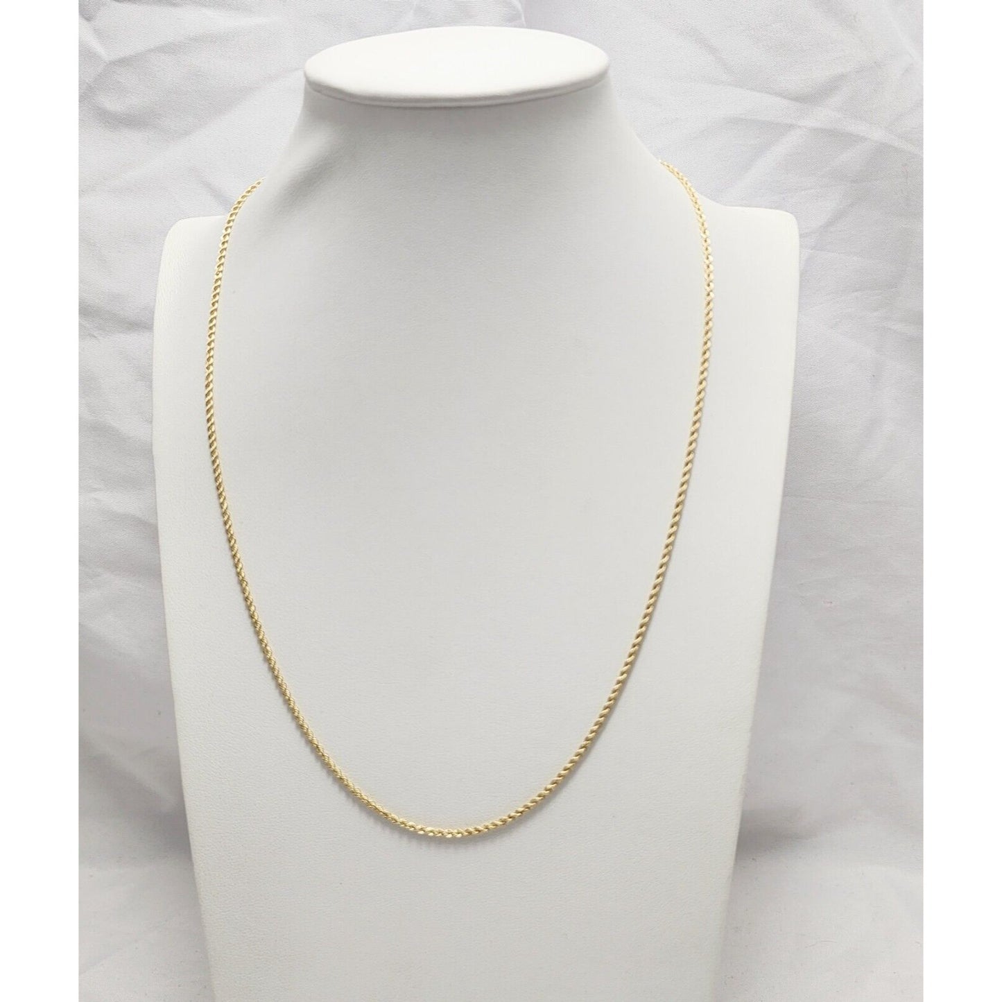 14K Yellow Gold Rope Chain Necklace