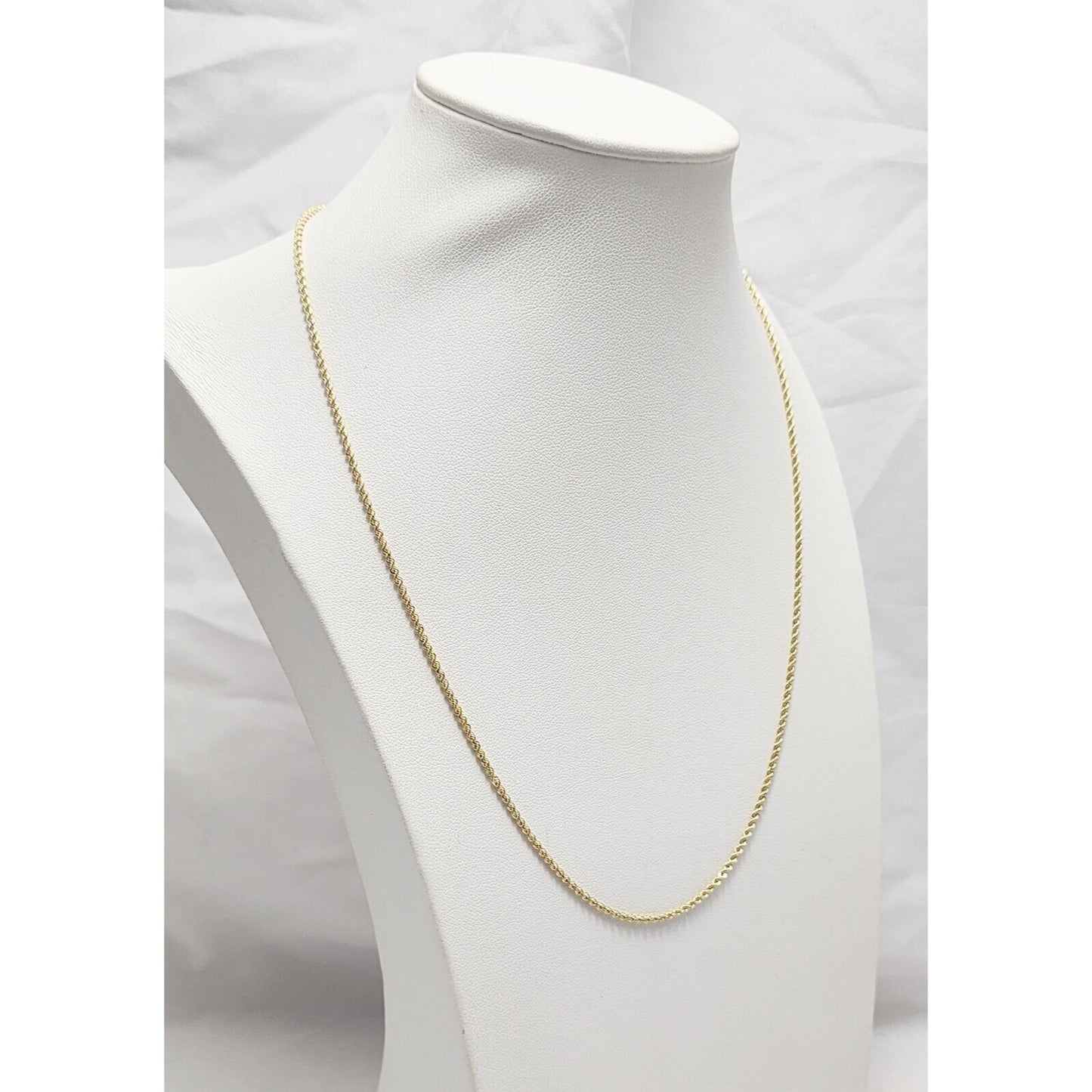 14K Yellow Gold Rope Chain Necklace