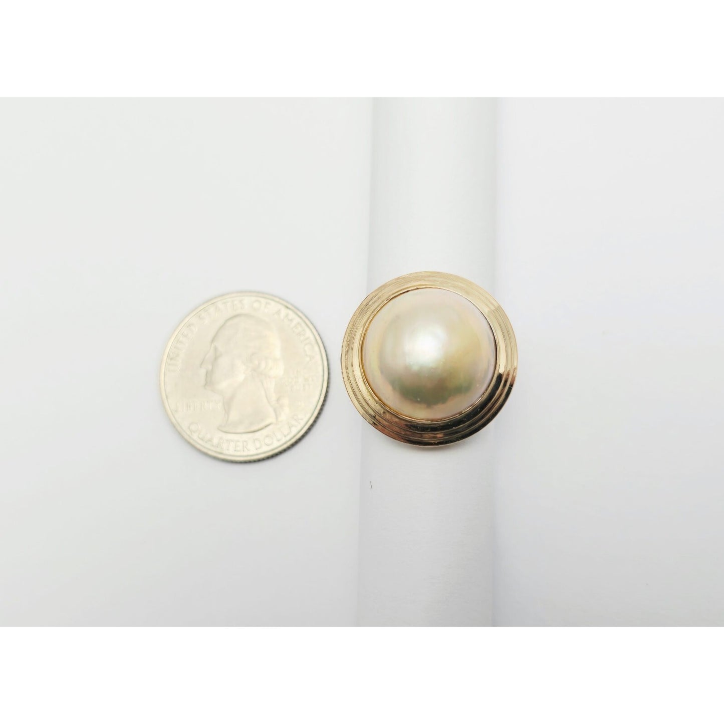 14K Yellow Gold Mabe Pearl Ring