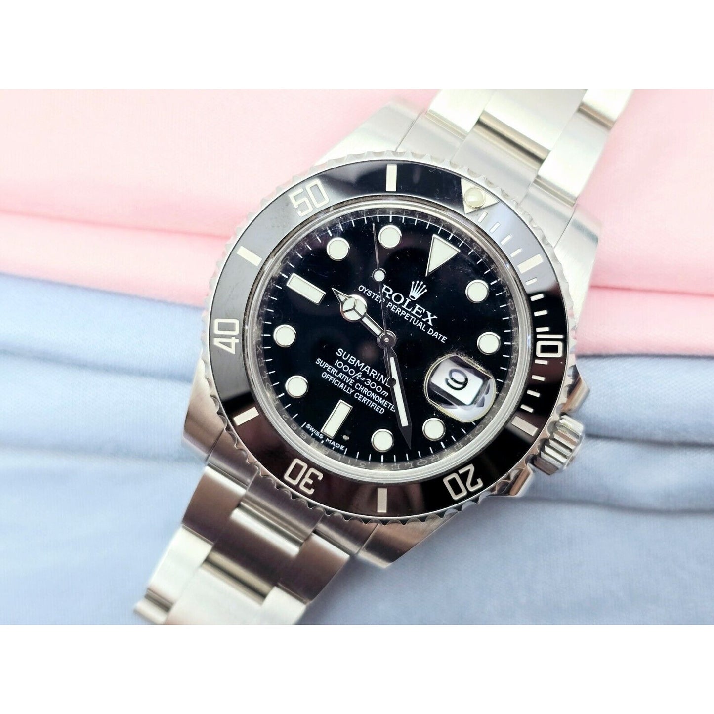 2016 Rolex Submariner Ceramic Bezel 40mm 116610LN Stainless Steel Black Dial
