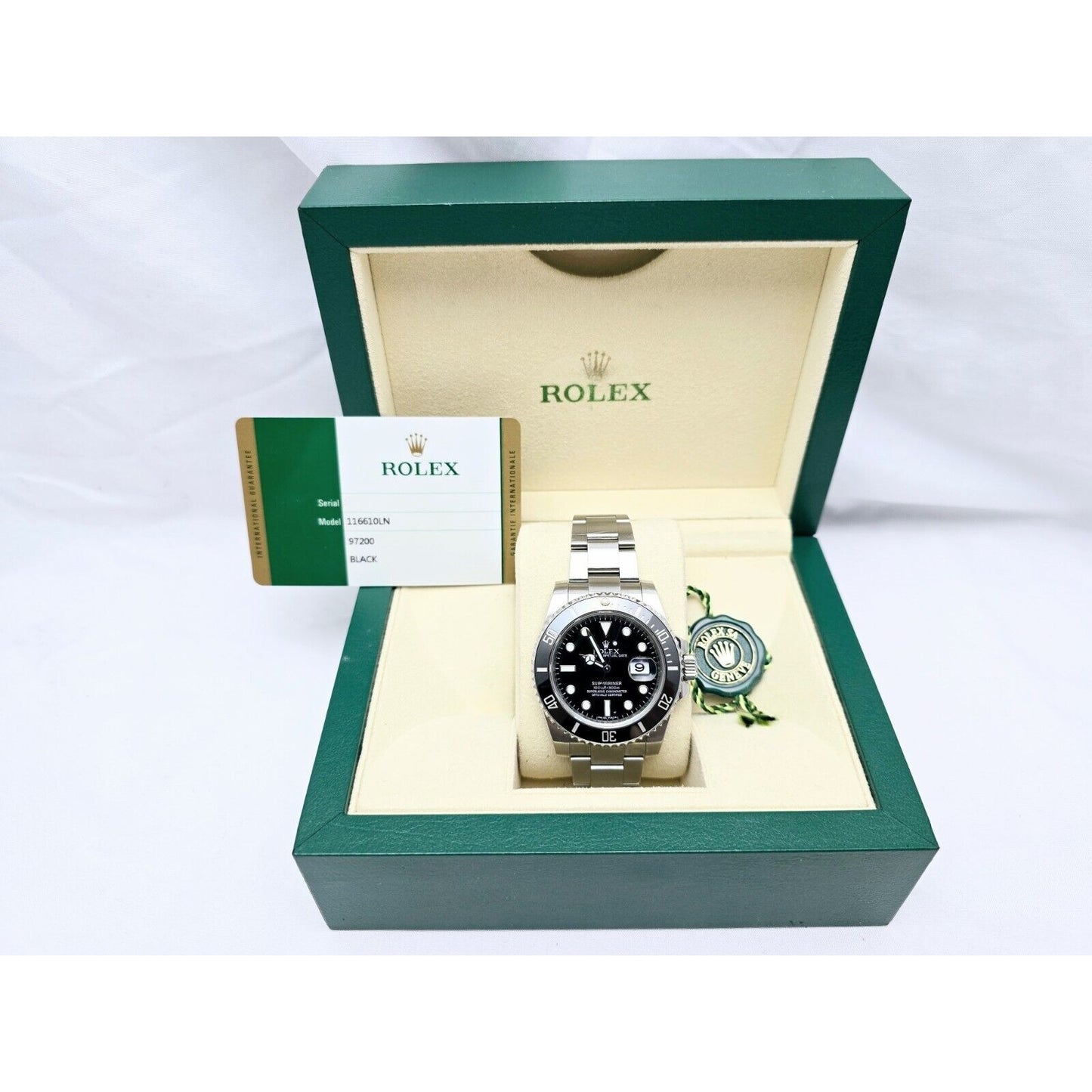 2016 Rolex Submariner Ceramic Bezel 40mm 116610LN Stainless Steel Black Dial