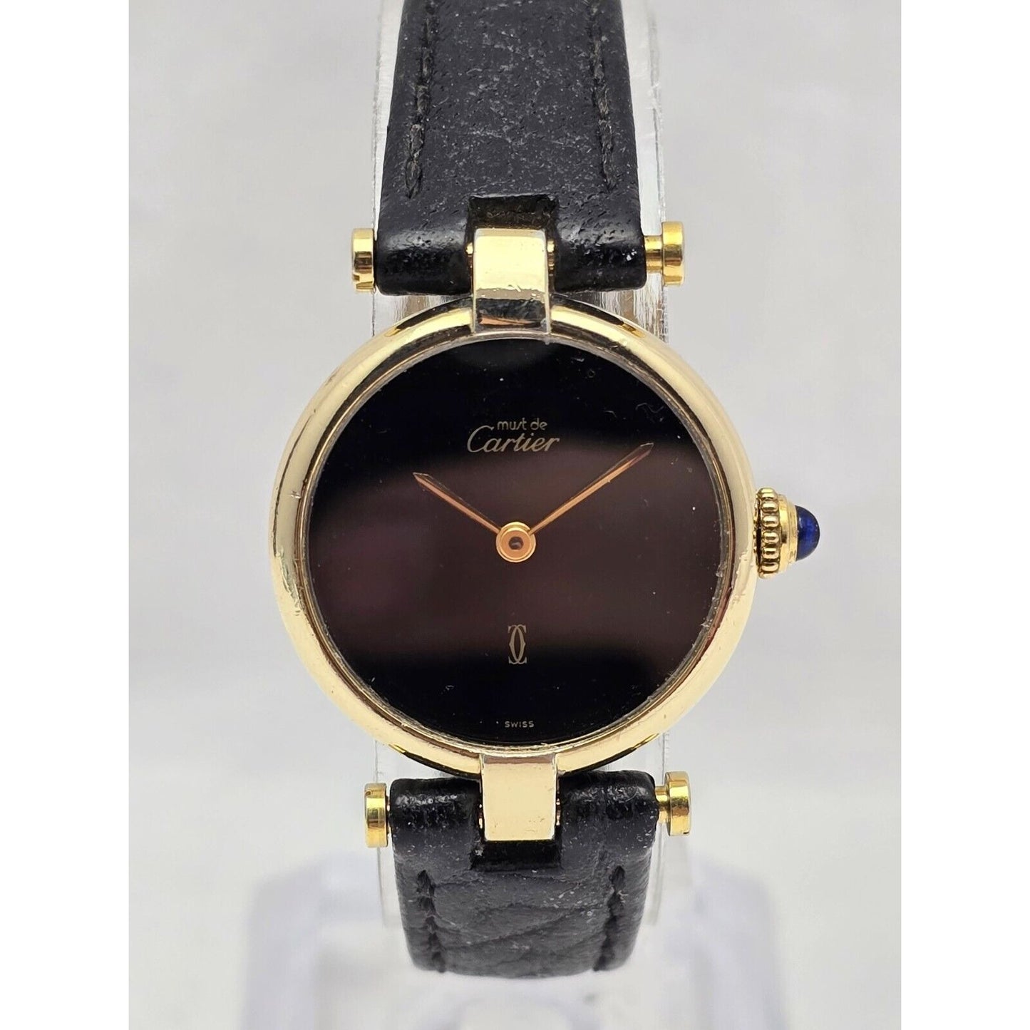 Must de Cartier Paris Vermeil Quartz 18K Gold Plated 925 Silver 24MM 137149