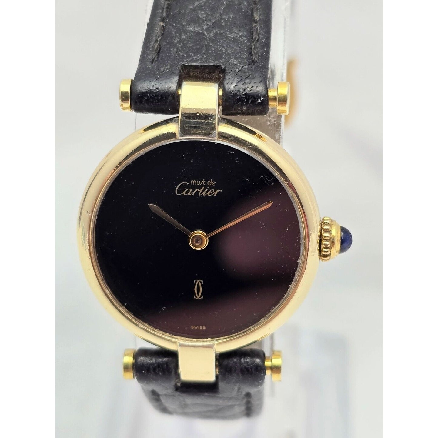 Must de Cartier Paris Vermeil Quartz 18K Gold Plated 925 Silver 24MM 137149