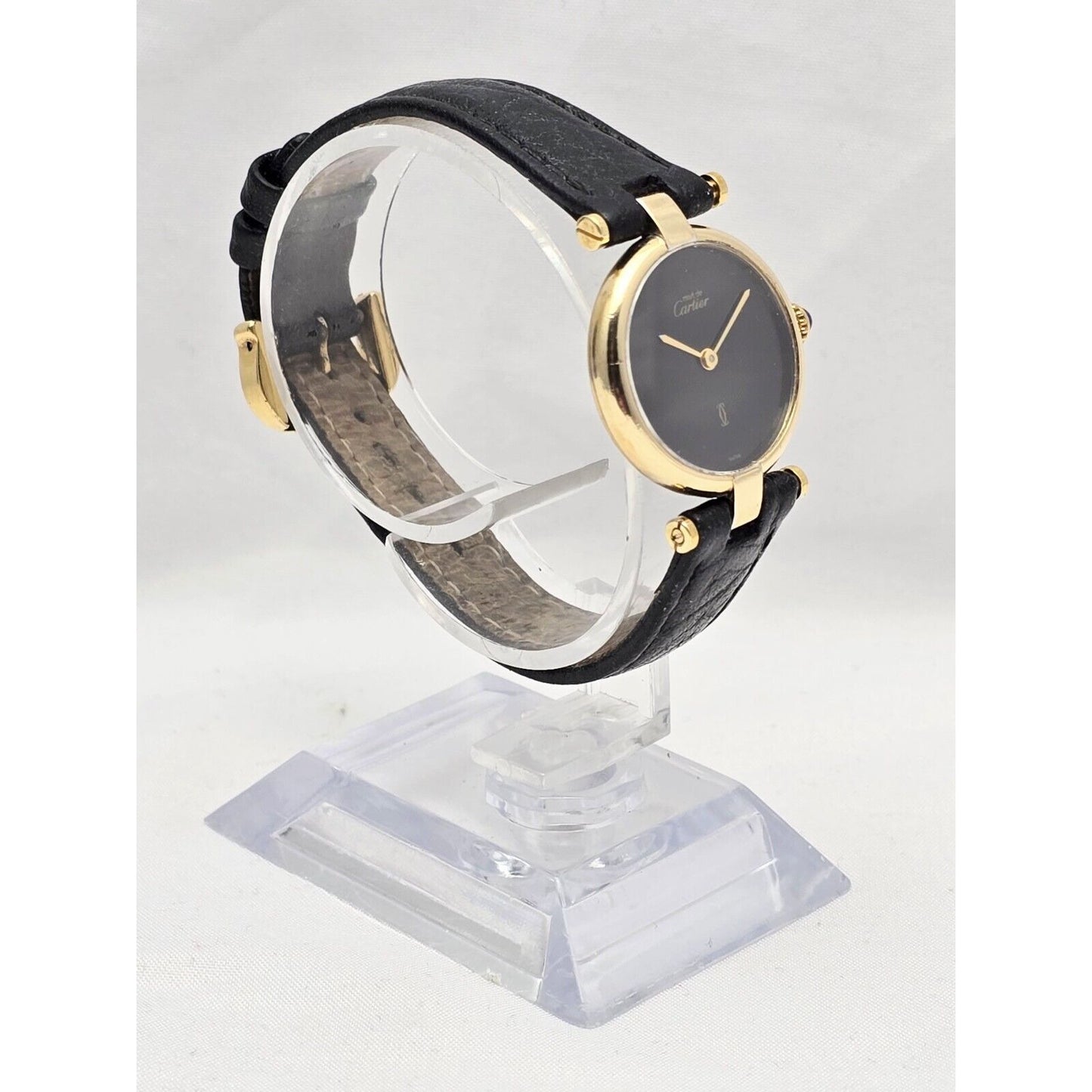 Must de Cartier Paris Vermeil Quartz 18K Gold Plated 925 Silver 24MM 137149