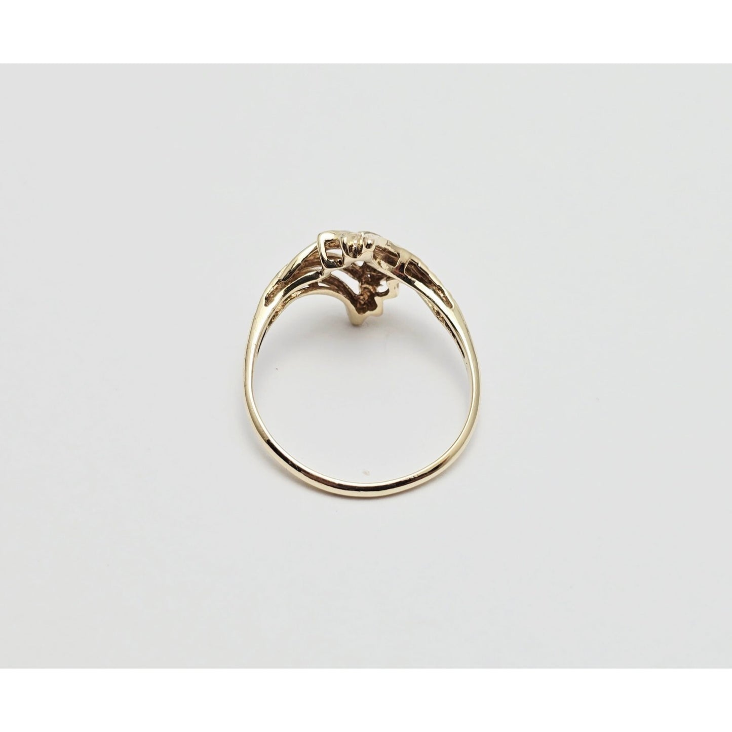 10K Two Tone Gold Raw Cut Diamond Ring