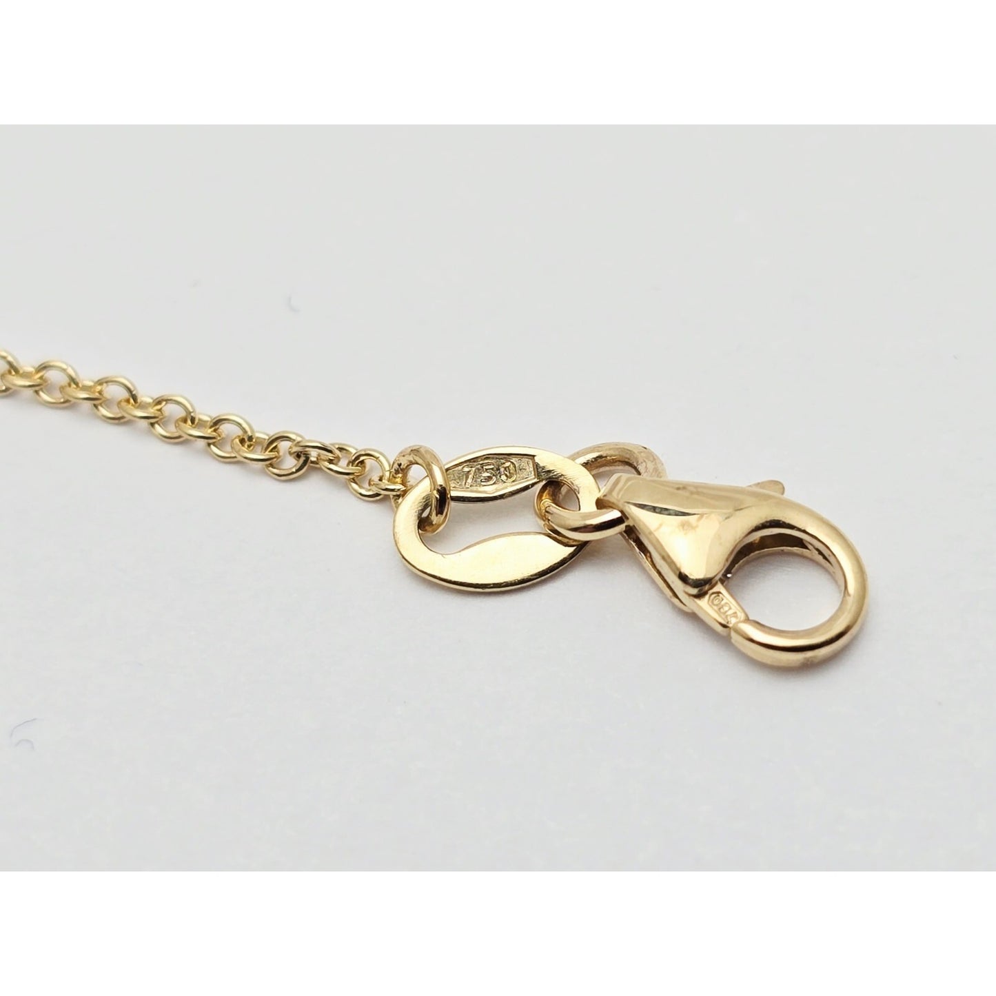 18K Yellow Gold Topaz & Diamond Fish Resizable Cable Link Charm Bracelet