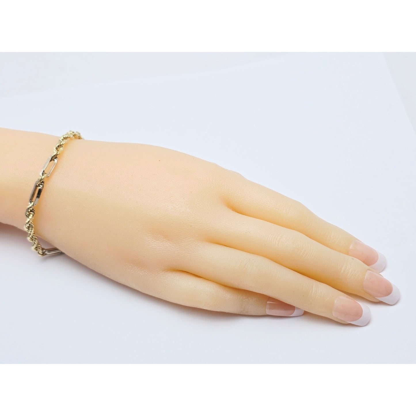14K Two Tone Gold Milano Rope Bracelet