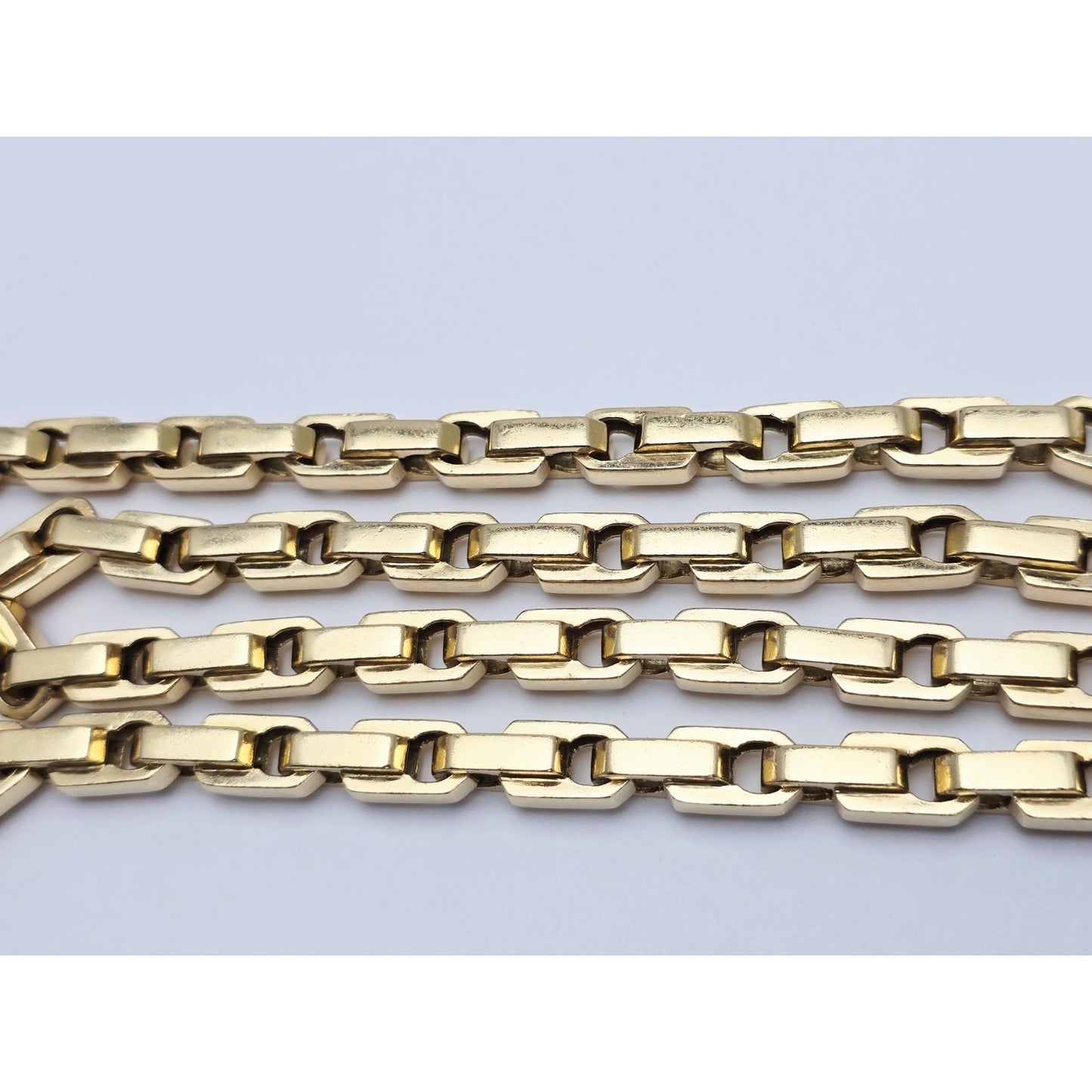 Large Heavy 18K Yellow Gold Fancy Link Chain Necklace