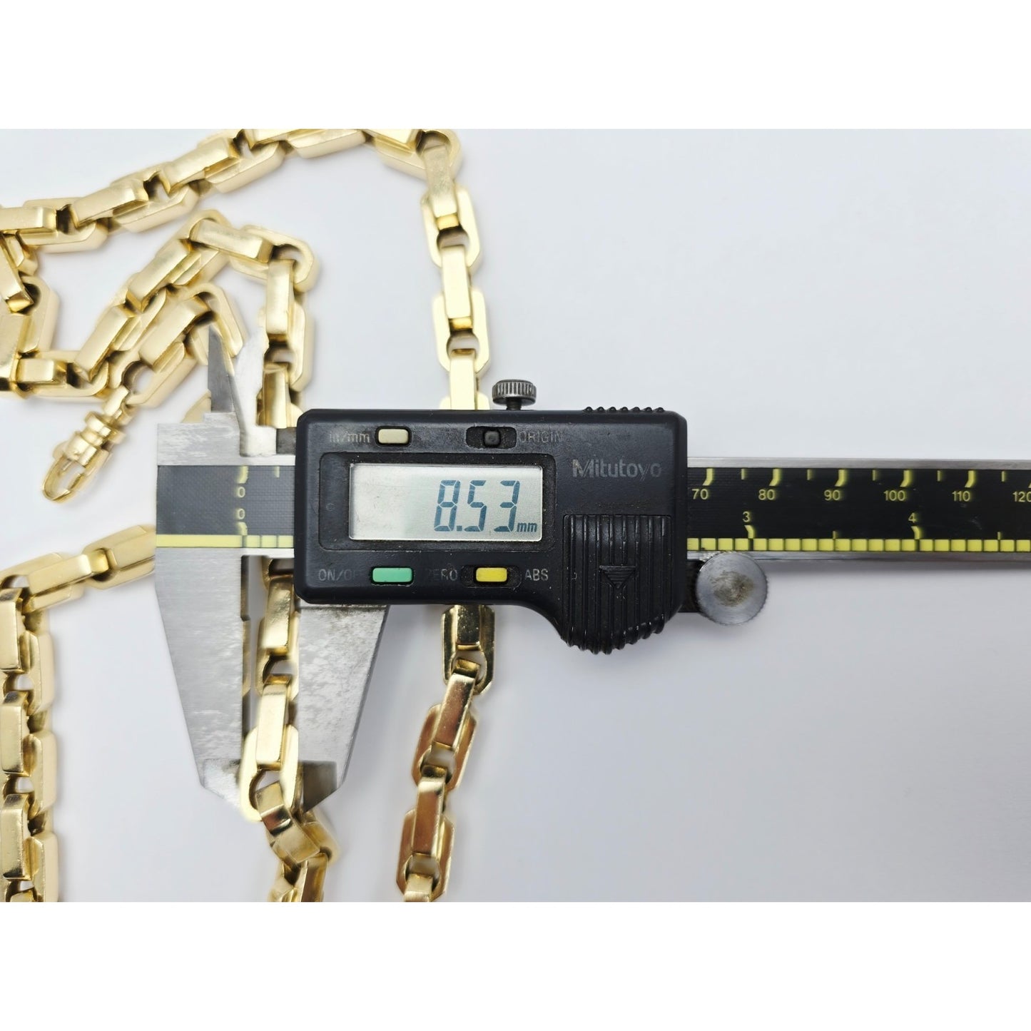 Large Heavy 18K Yellow Gold Fancy Link Chain Necklace