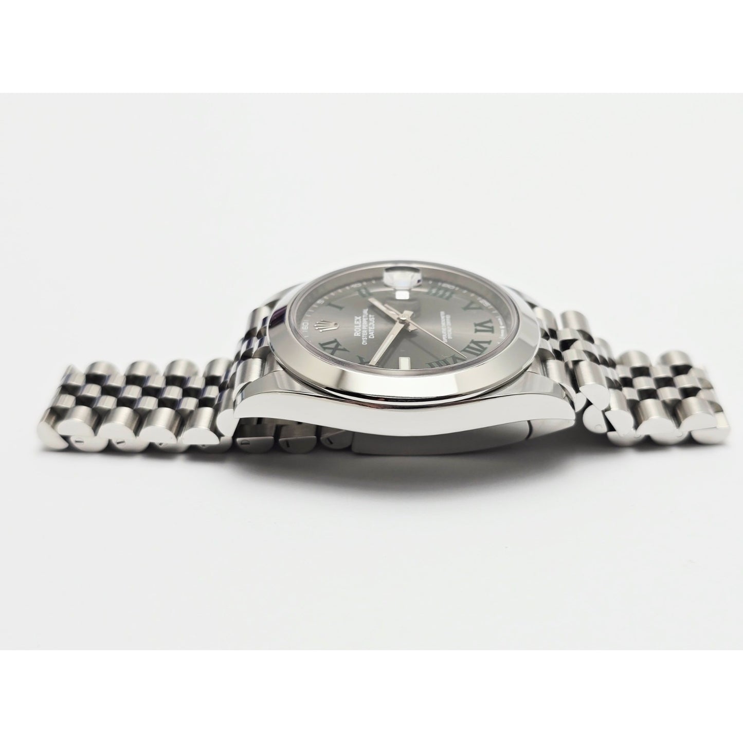 Rolex DateJust 41mm Wimbledon Roman Dial Swiss Stainless Jubilee 126300 Watch