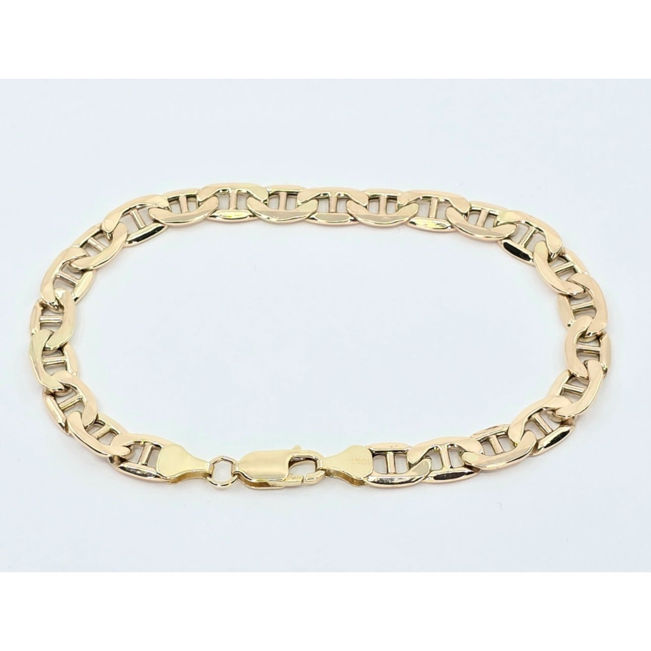 10K Yellow Gold Mariner Link Chain Bracelet