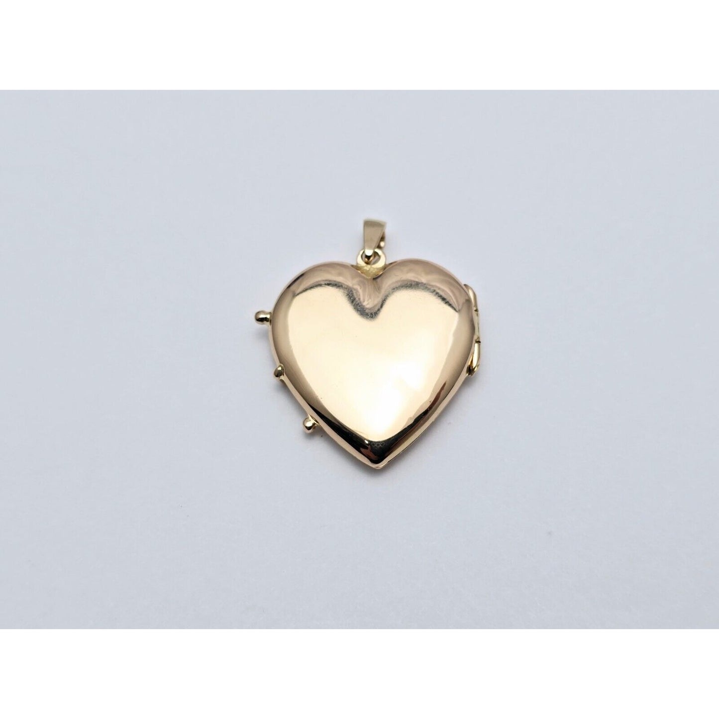 18K Yellow Gold Saint Mary Heart Locket Charm Pendant