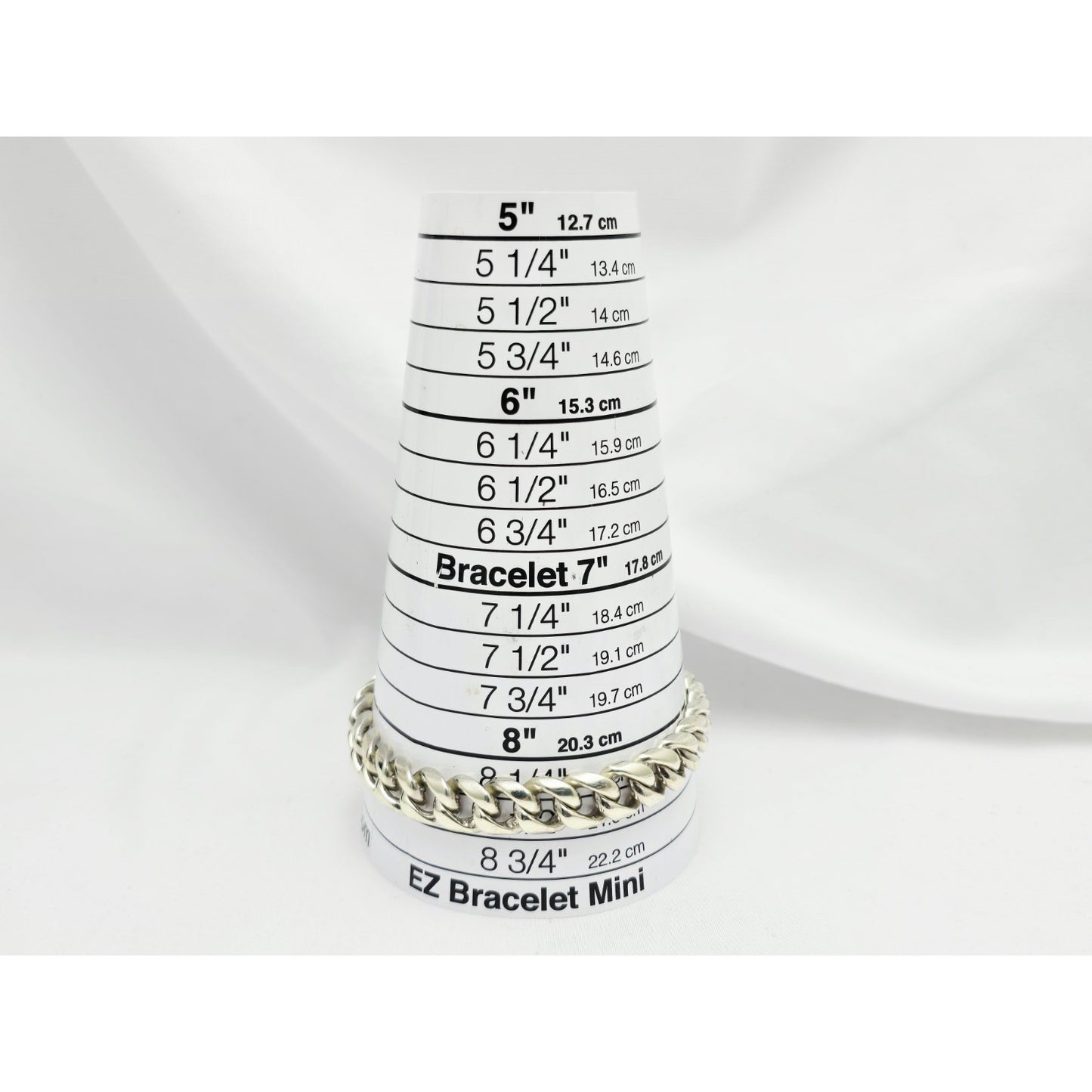 Fancy 14K White Gold Cuban Link Bracelet