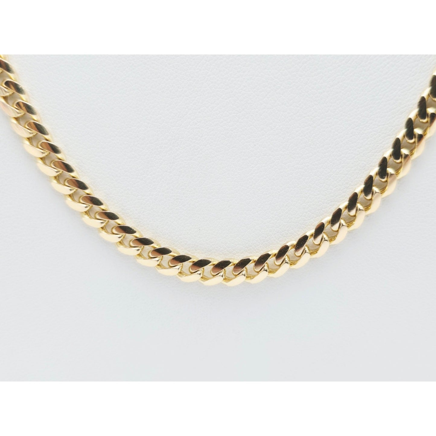 14K Yellow Gold Cuban Curb Link Chain Necklace