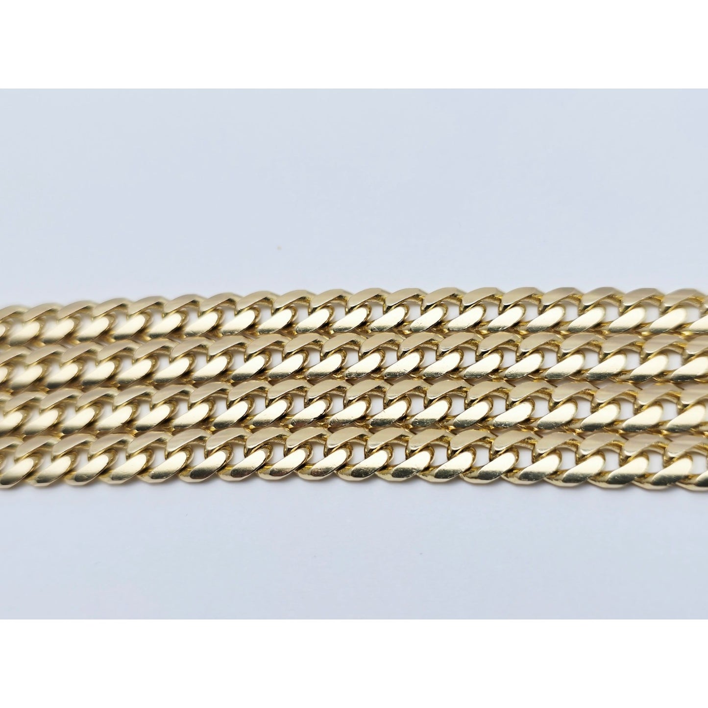 14K Yellow Gold Cuban Curb Link Chain Necklace