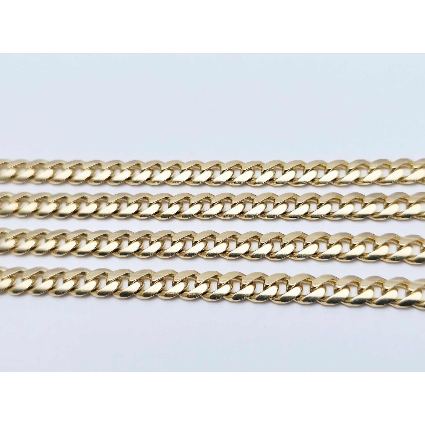 14K Yellow Gold Cuban Curb Link Chain Necklace