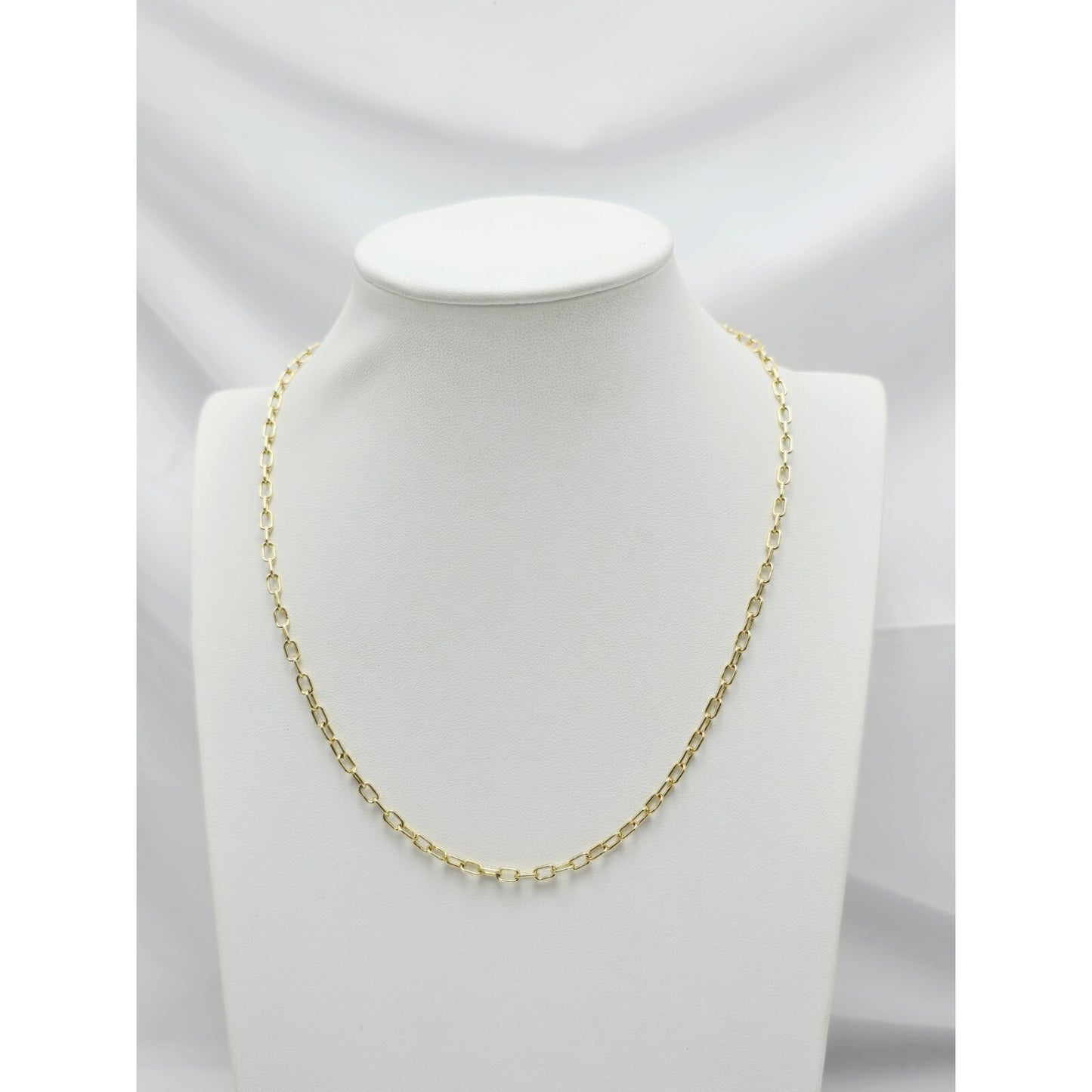 14K Yellow Gold Anchor Cable Link Chain Necklace