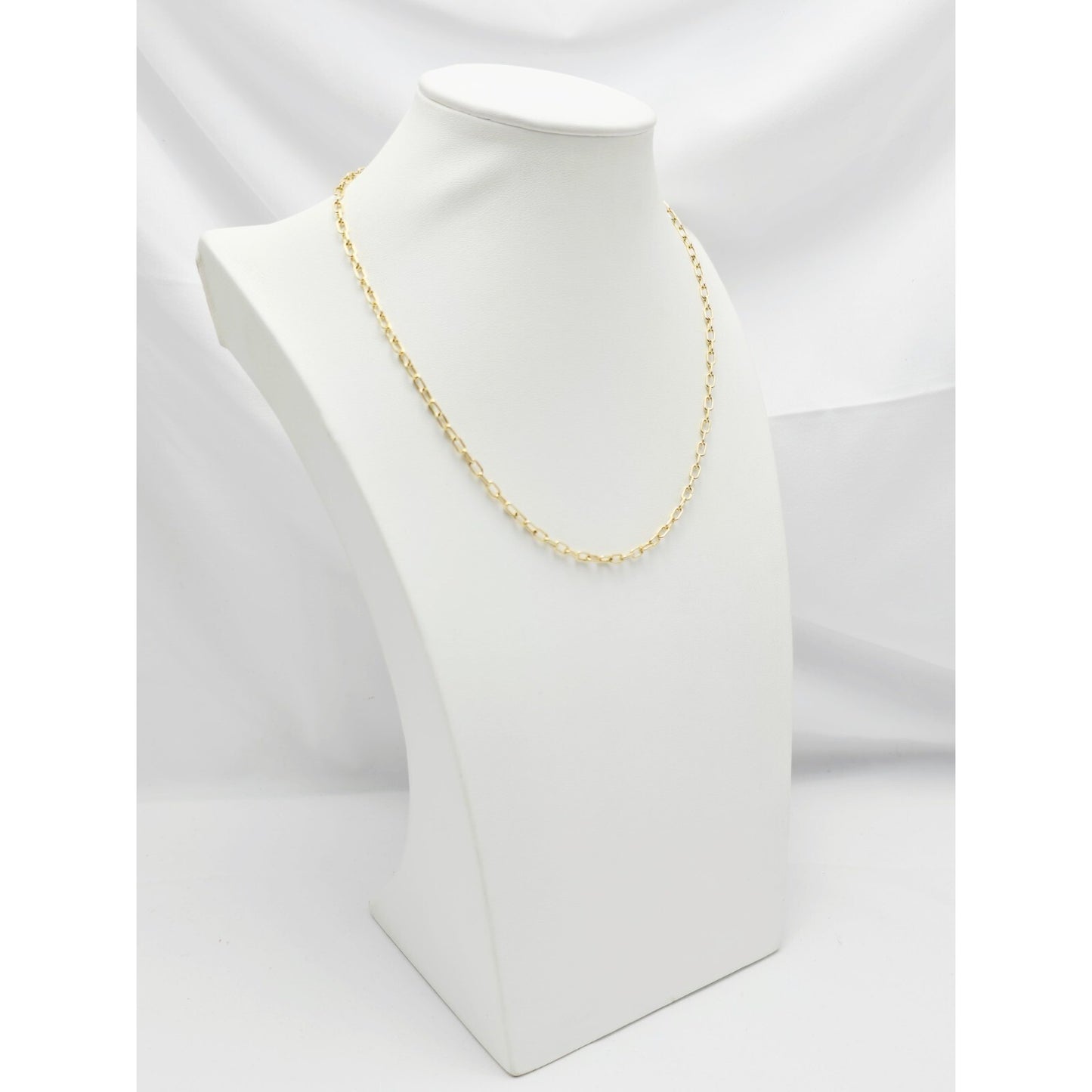 14K Yellow Gold Anchor Cable Link Chain Necklace