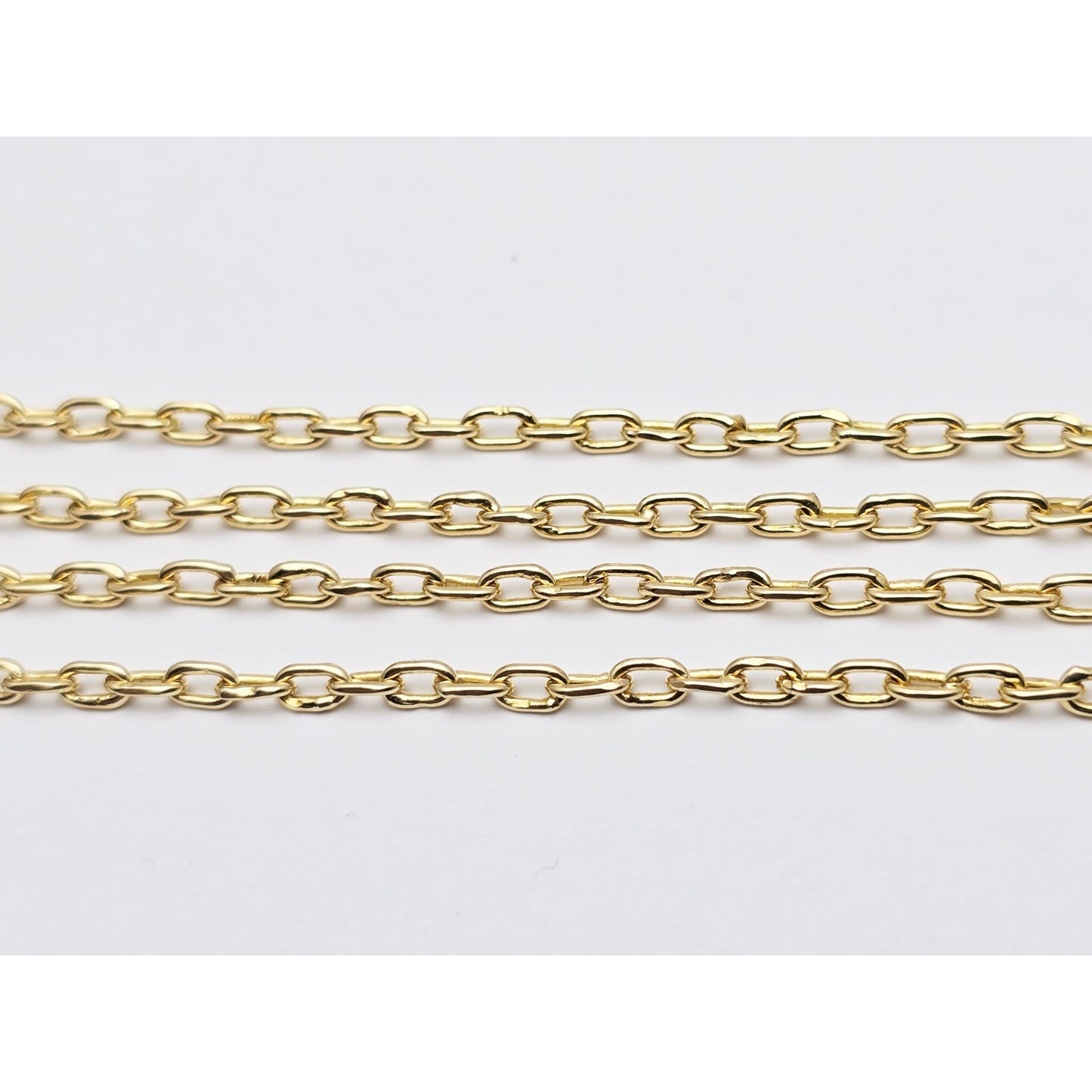 18K Yellow Gold Cable Link Chain Necklace