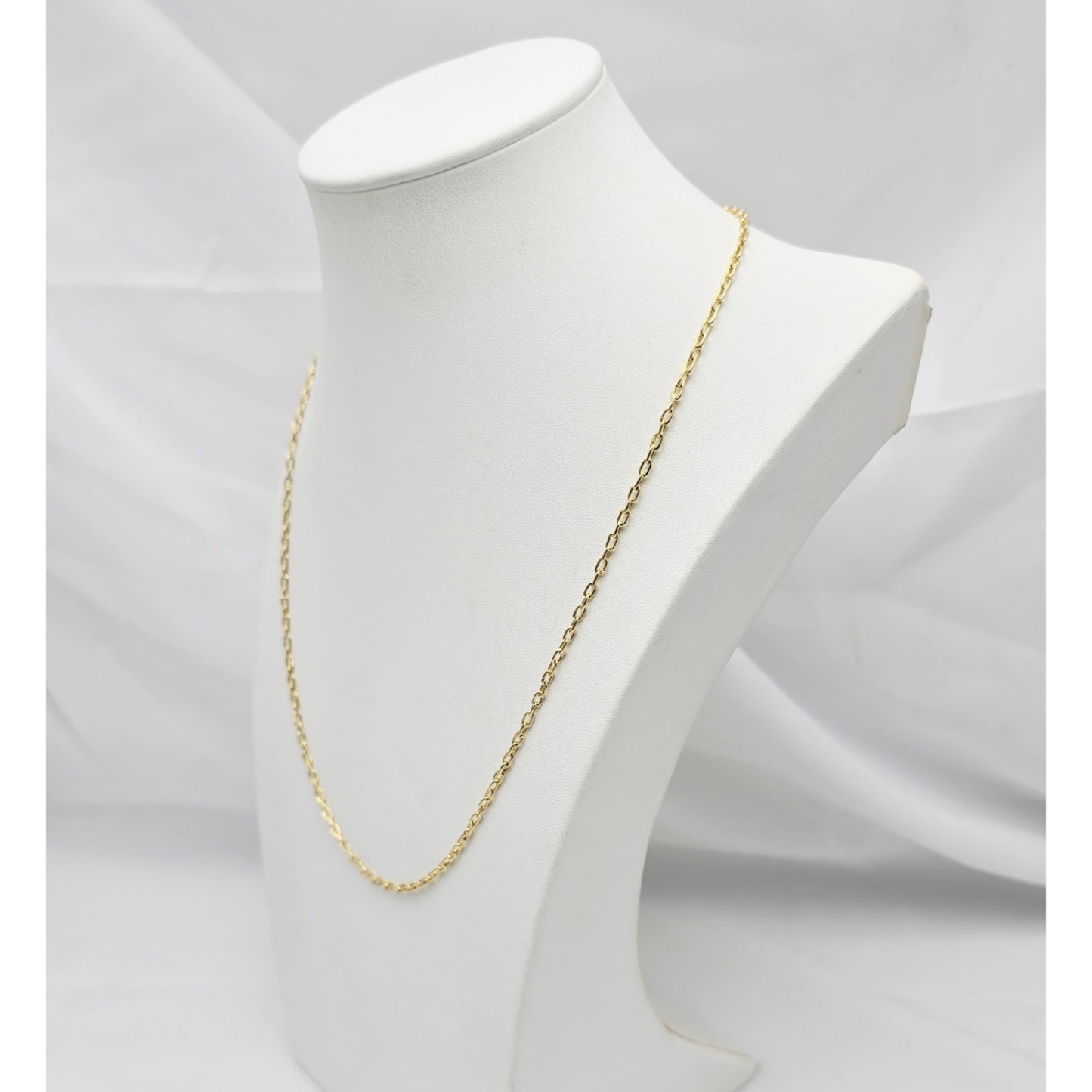 18K Yellow Gold Cable Link Chain Necklace