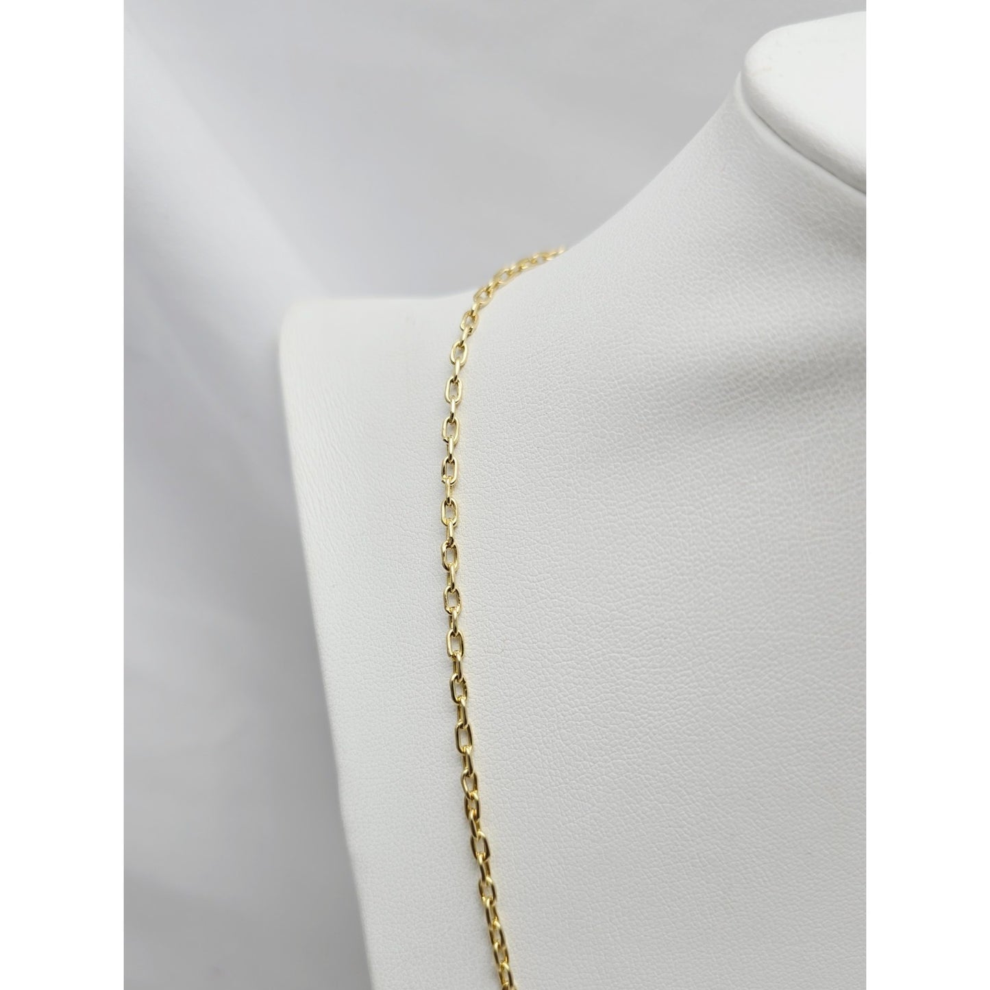 18K Yellow Gold Cable Link Chain Necklace