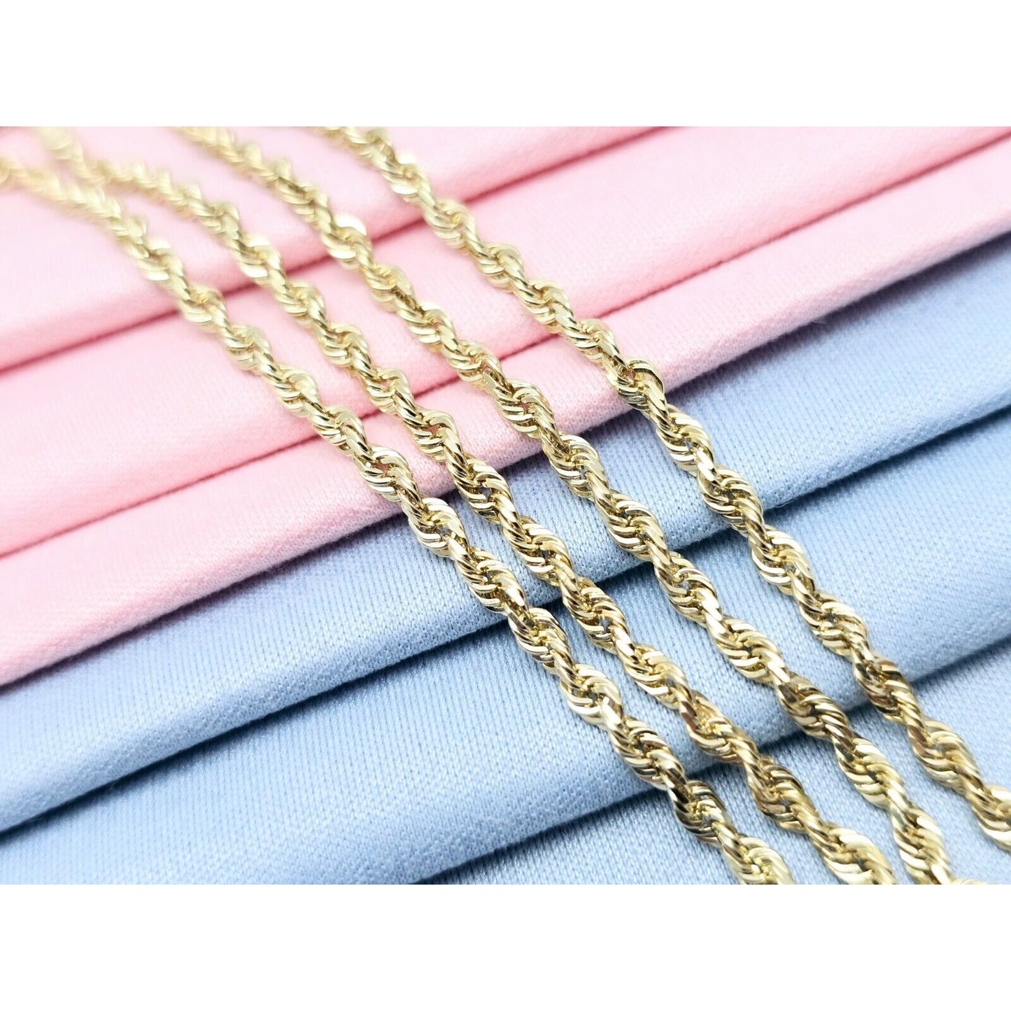 10K Yellow Gold Rope Chain Necklace