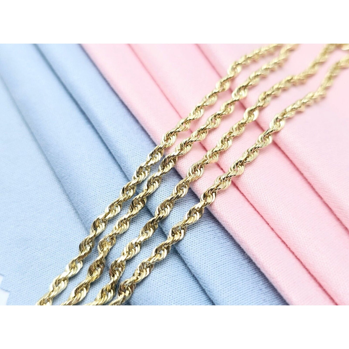 10K Yellow Gold Rope Chain Necklace