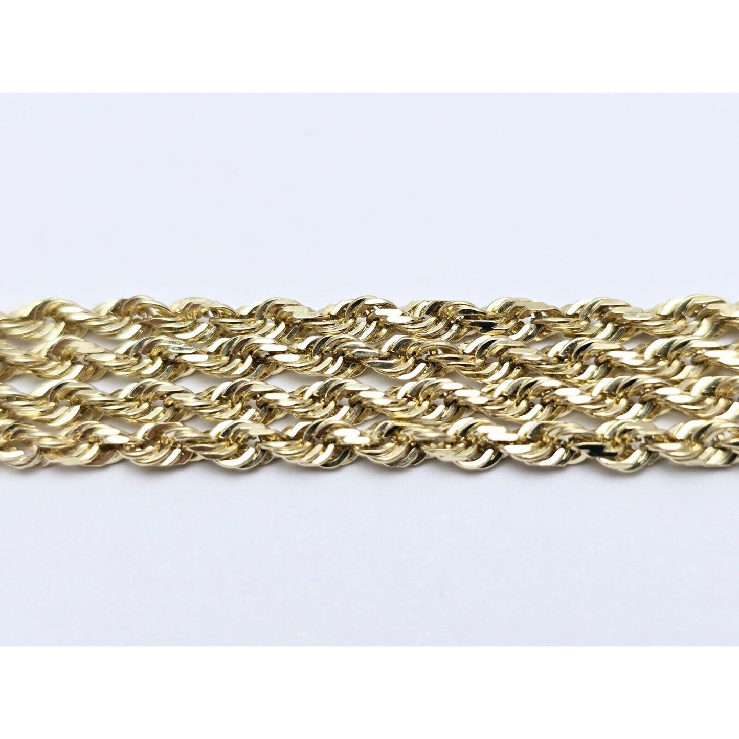 10K Yellow Gold Rope Chain Necklace
