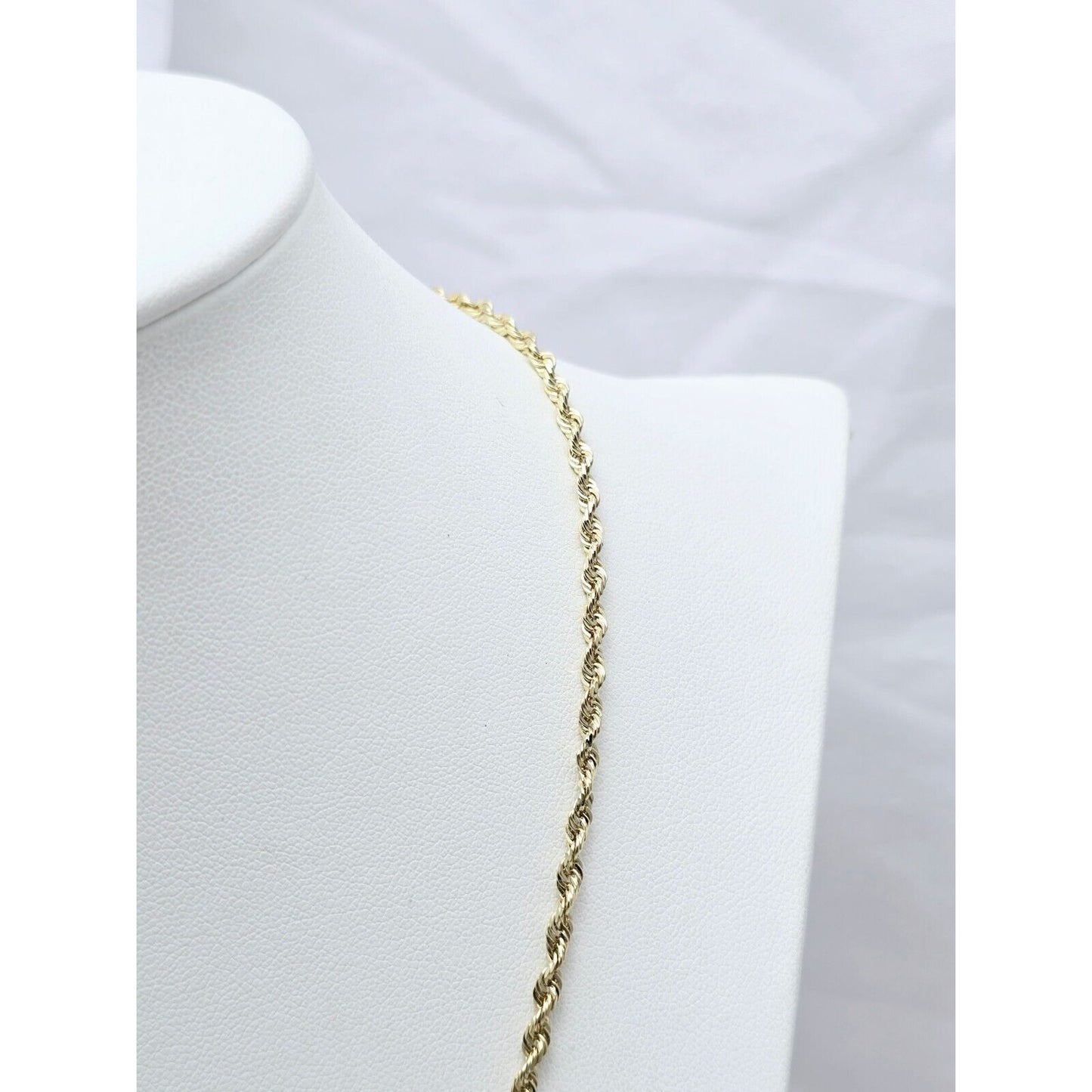 10K Yellow Gold Rope Chain Necklace