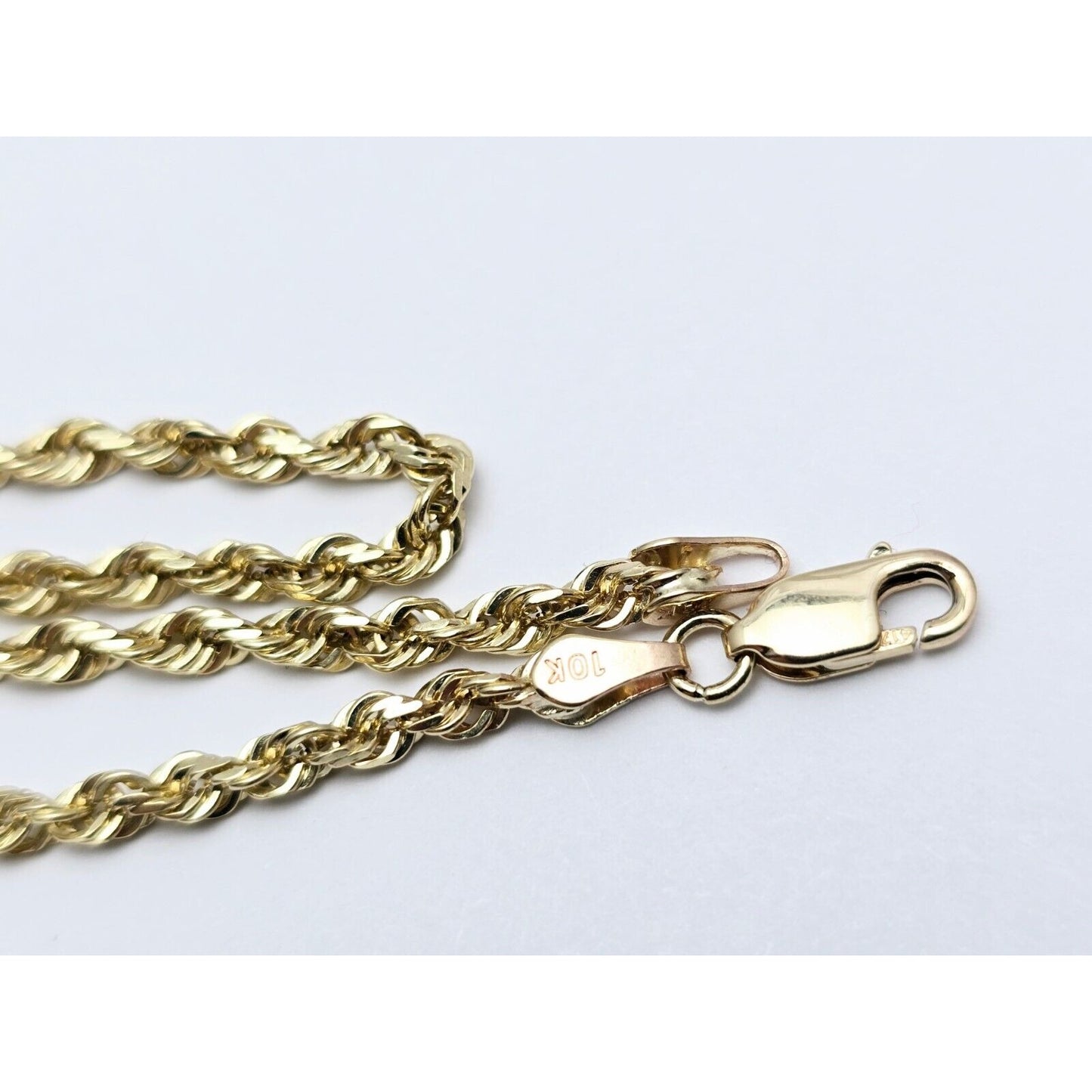 10K Yellow Gold Rope Chain Necklace